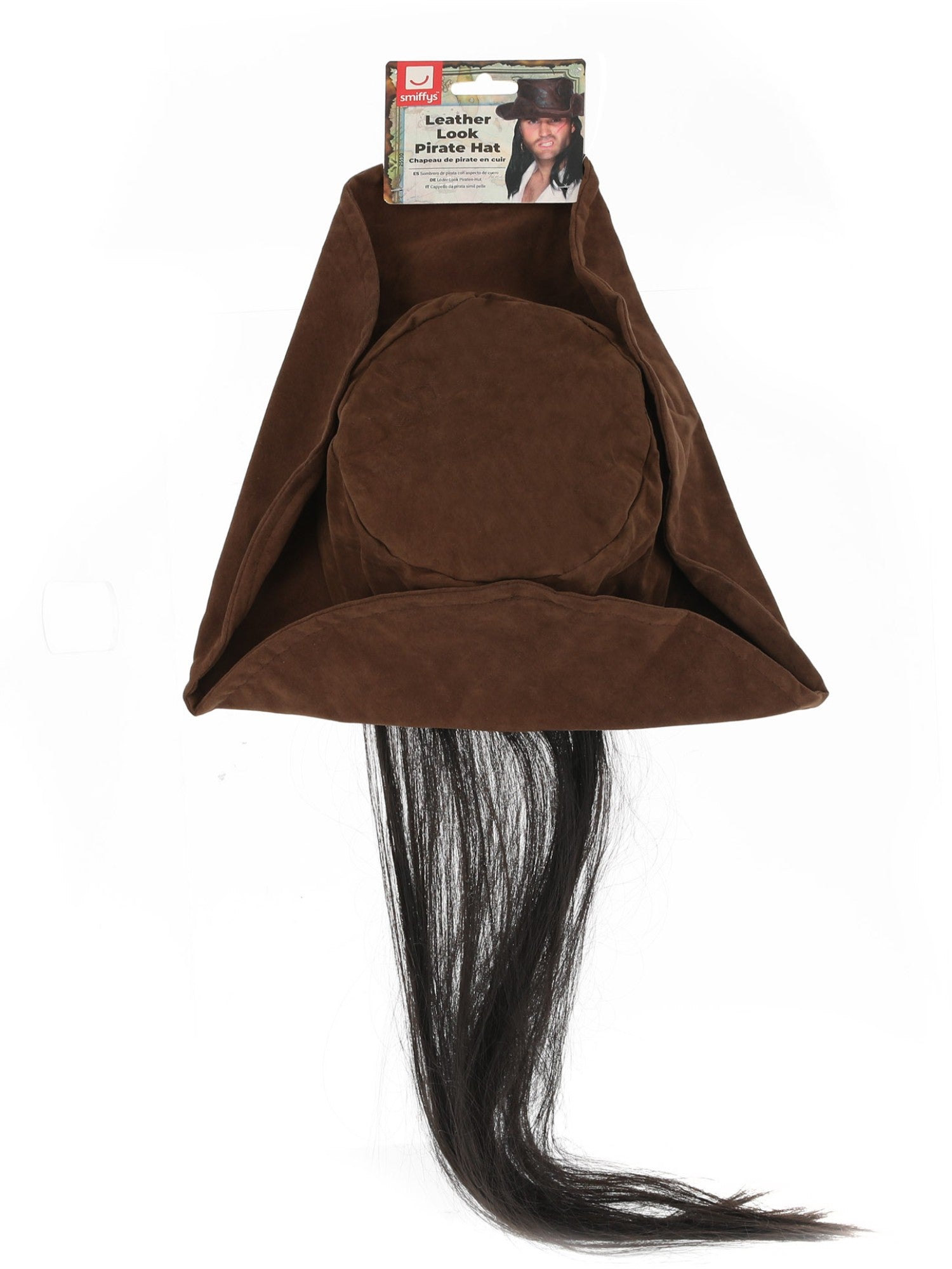 Pirate Hat Brown Leather Look