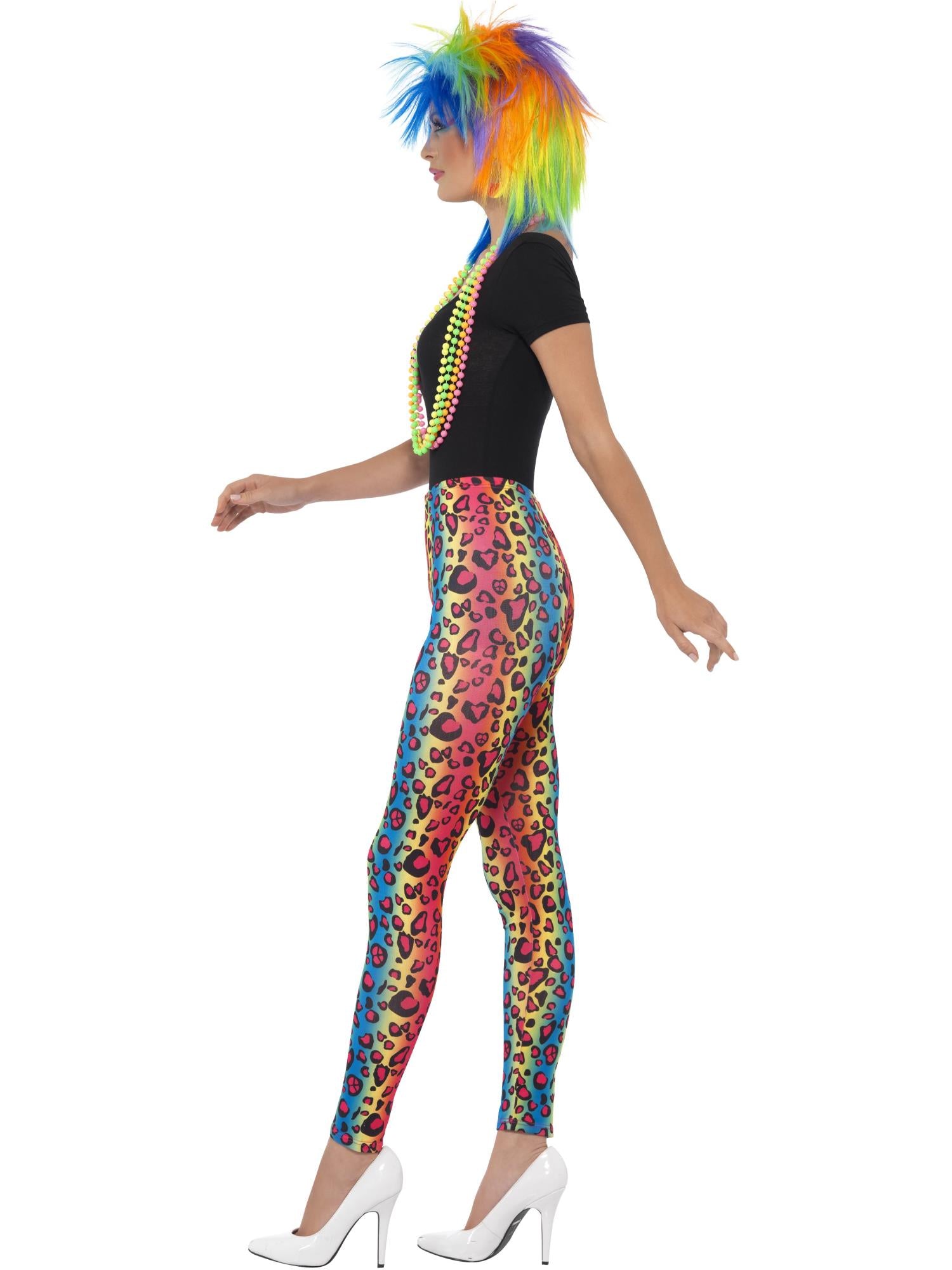 Leopard Print Leggings, Neon Colours