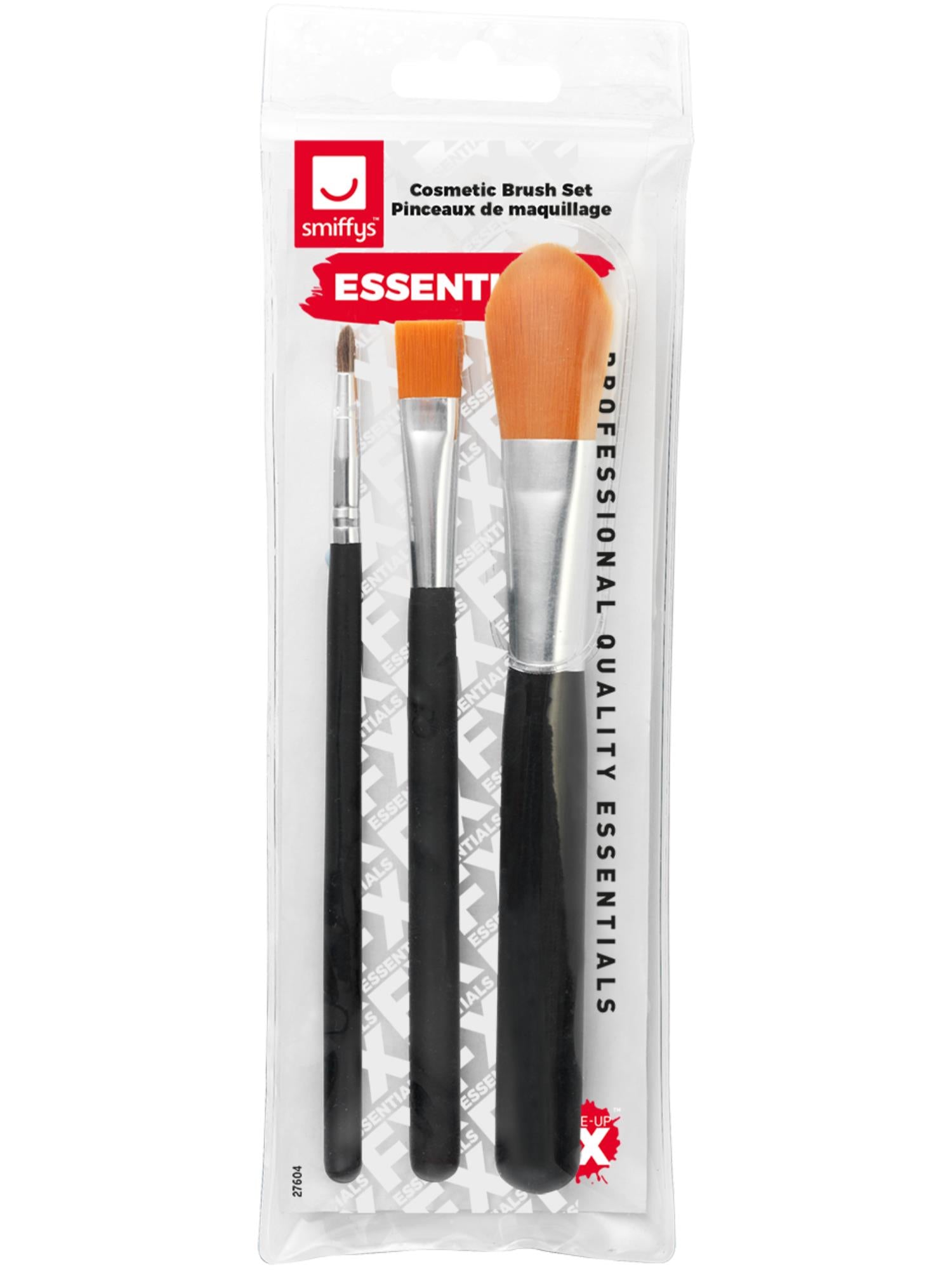 Smiffys Cosmetic Brush Set, Pack of 3 - 27604