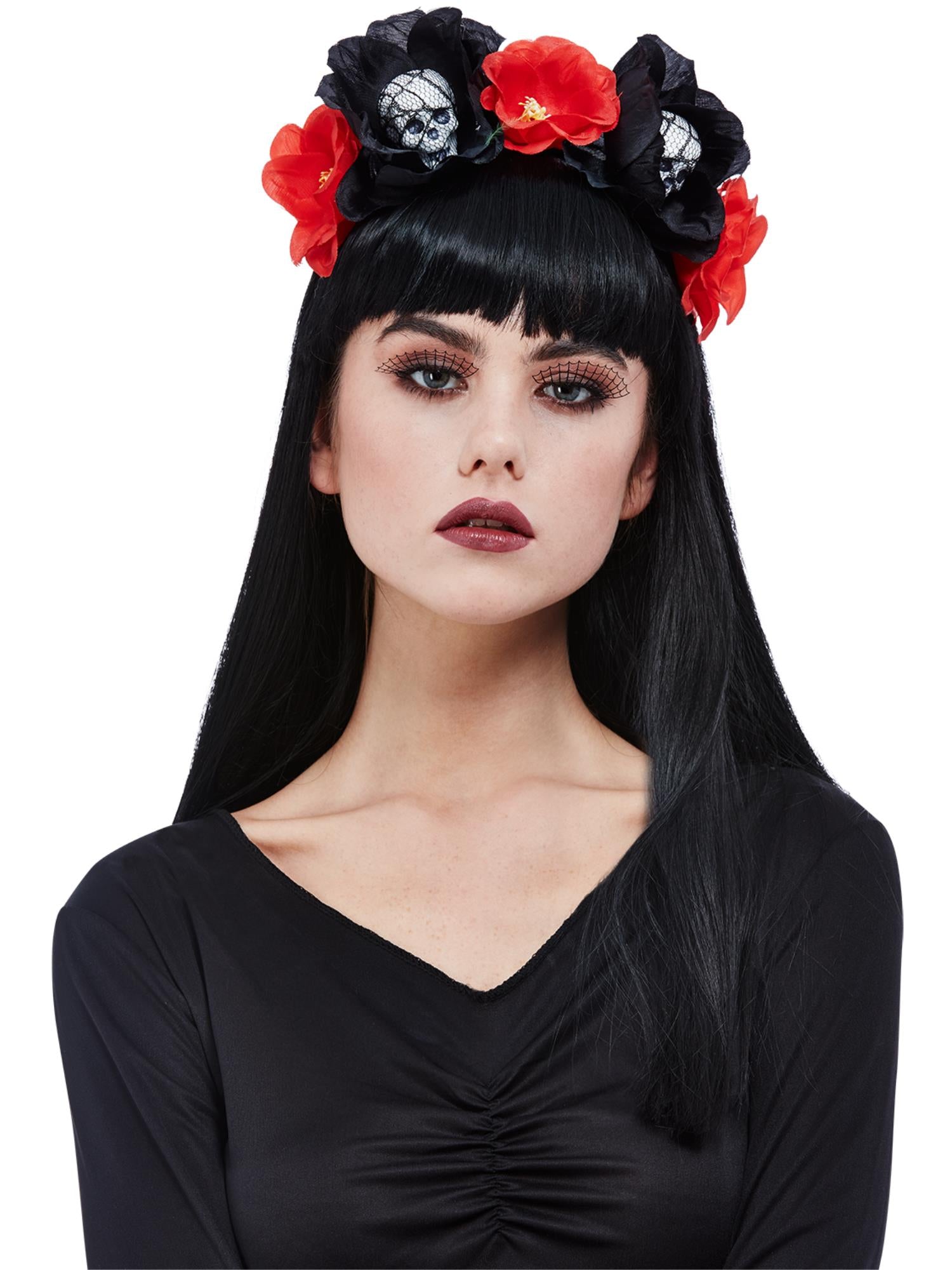 Skull Roses Headband