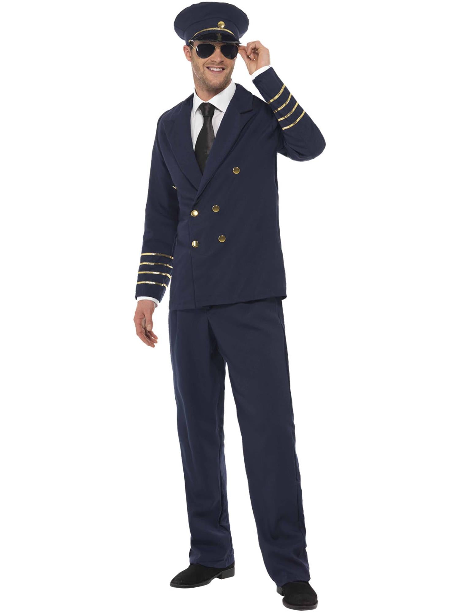 Pilot Costume With Hat (L)