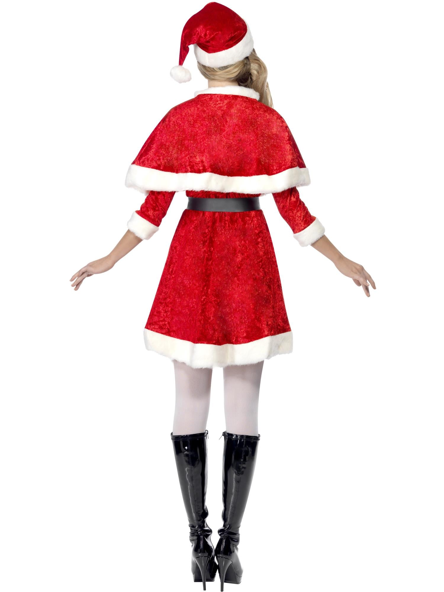 Smiffys Miss Santa Costume, with Cape & Belt - 29005