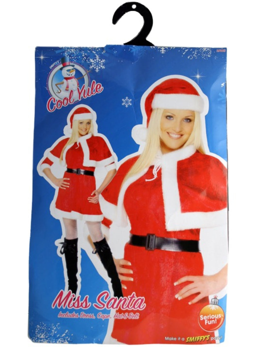 Smiffys Miss Santa Costume, with Cape & Belt - 29005