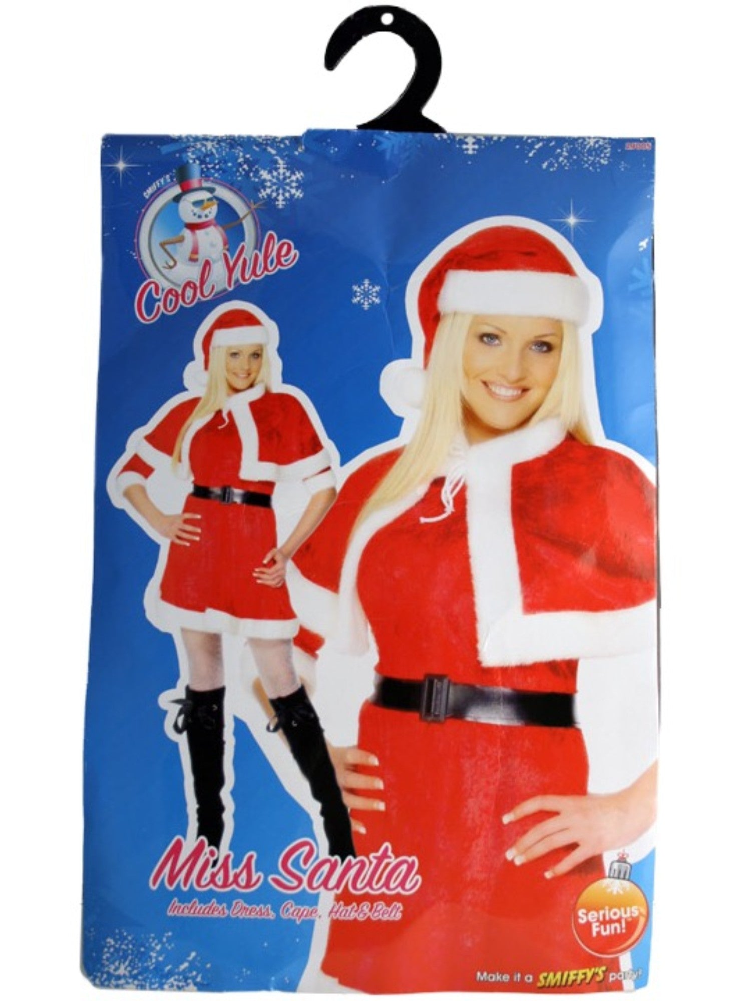 Smiffys Miss Santa Costume, with Cape & Belt - 29005