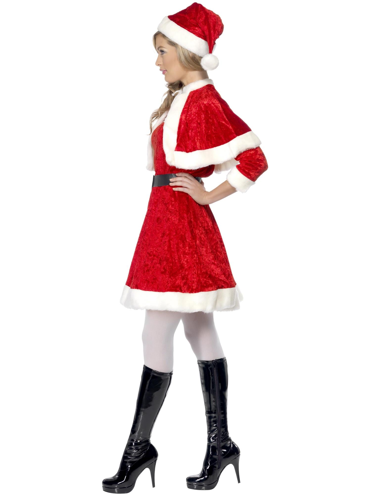 Smiffys Miss Santa Costume, with Cape & Belt - 29005
