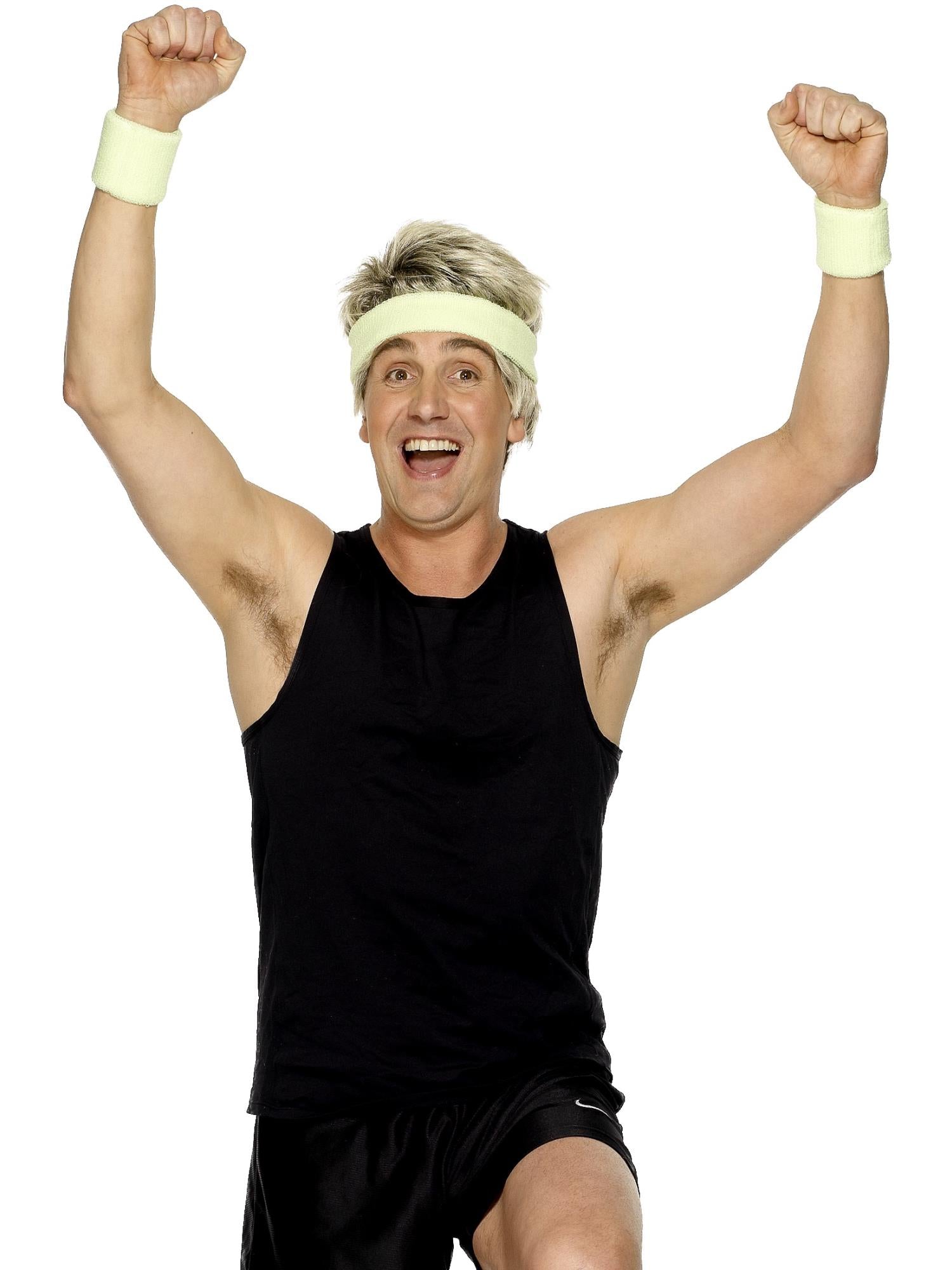 Smiffys Sweatbands, Yellow - 29757