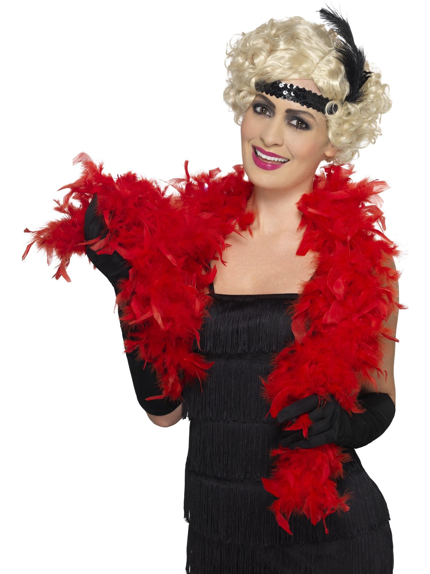 Smiffys Feather Boa, Red - 30866