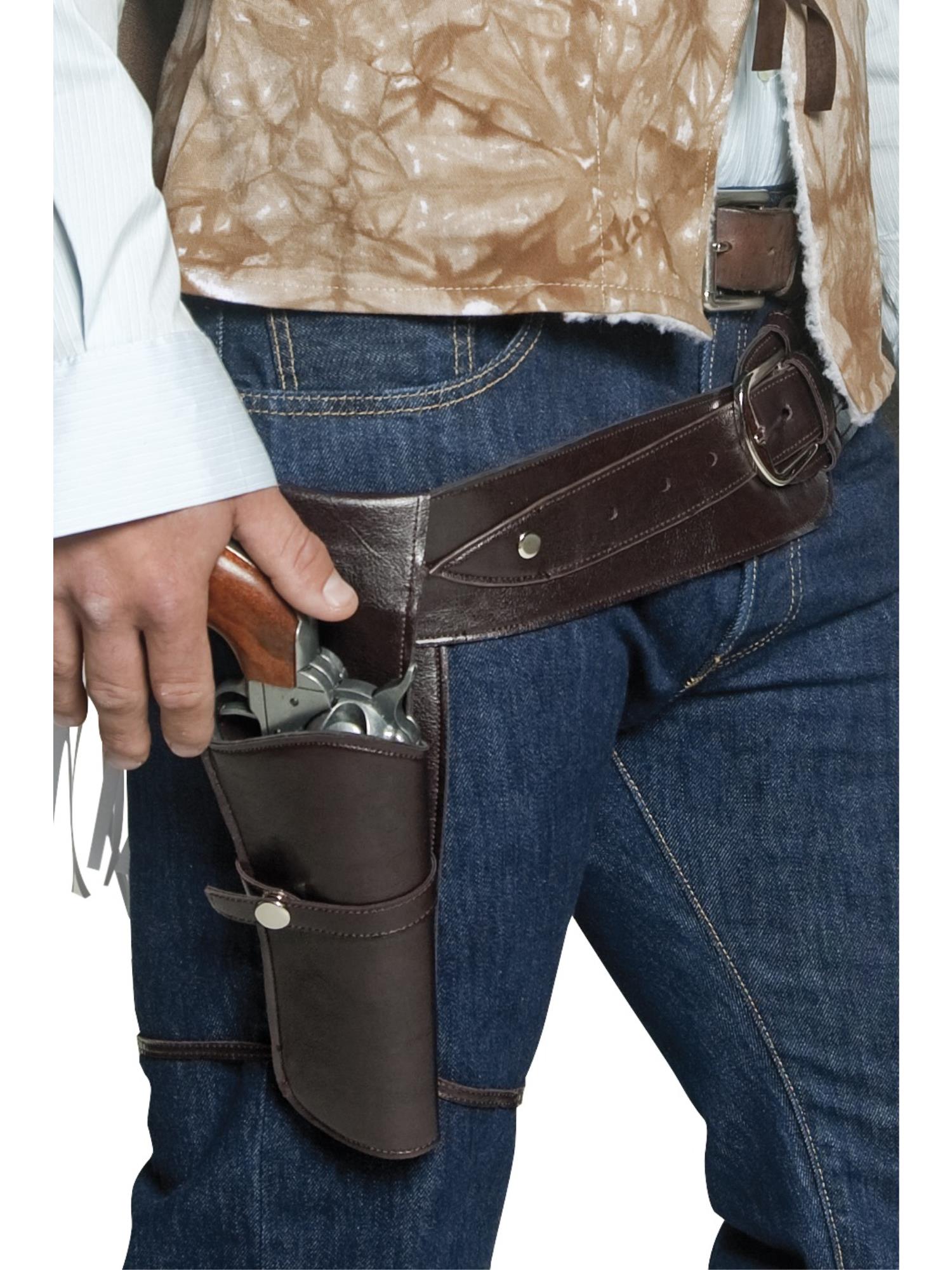 Smiffys Authentic Western Wandering Gunman Belt & Holster - 33097