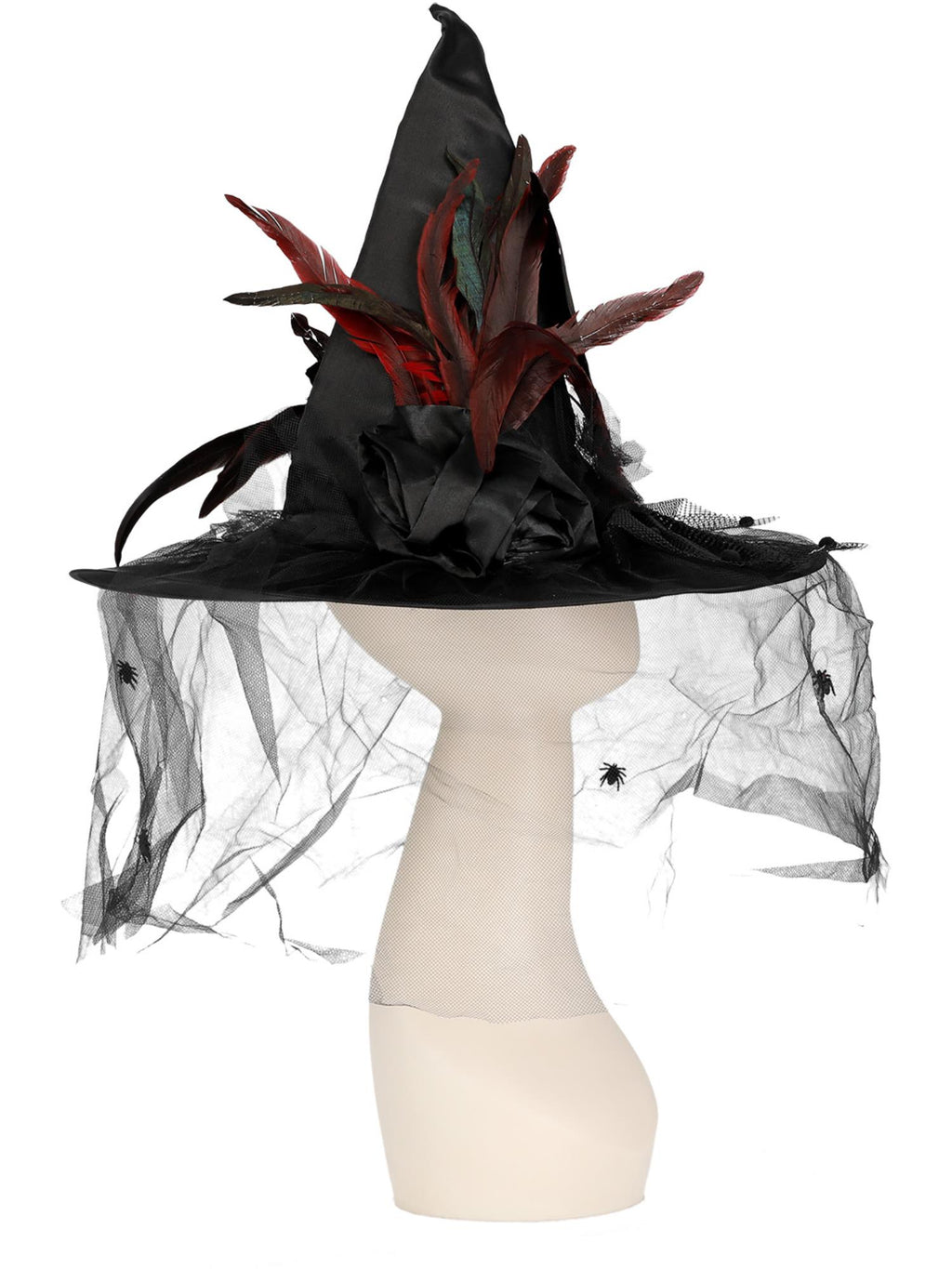 Black Witch Hat with Netting