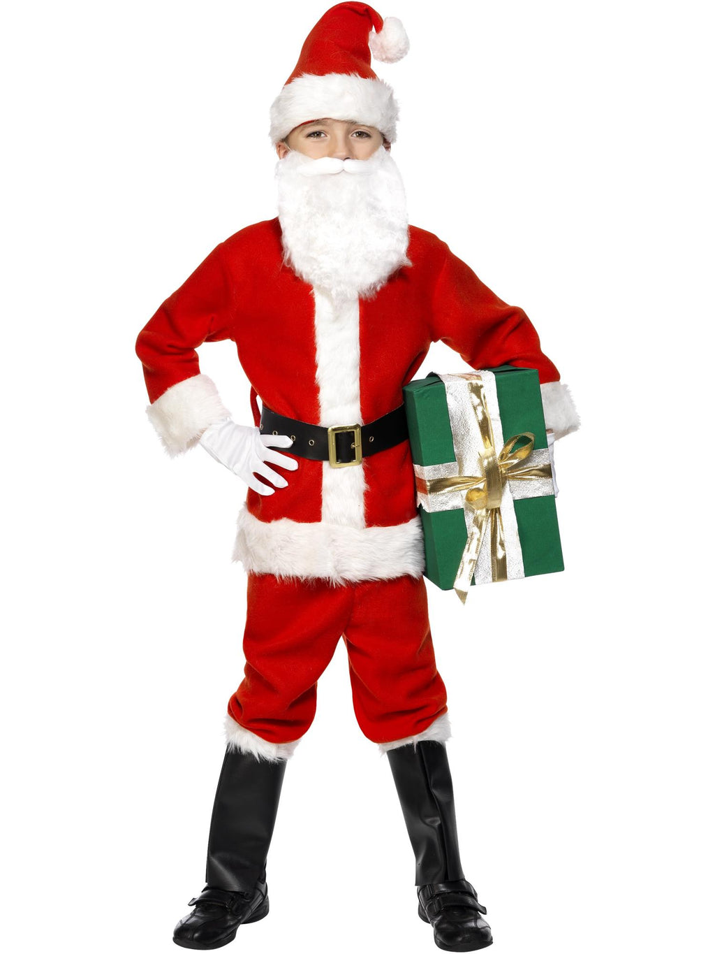 Santa Delux Boy Costume(M)