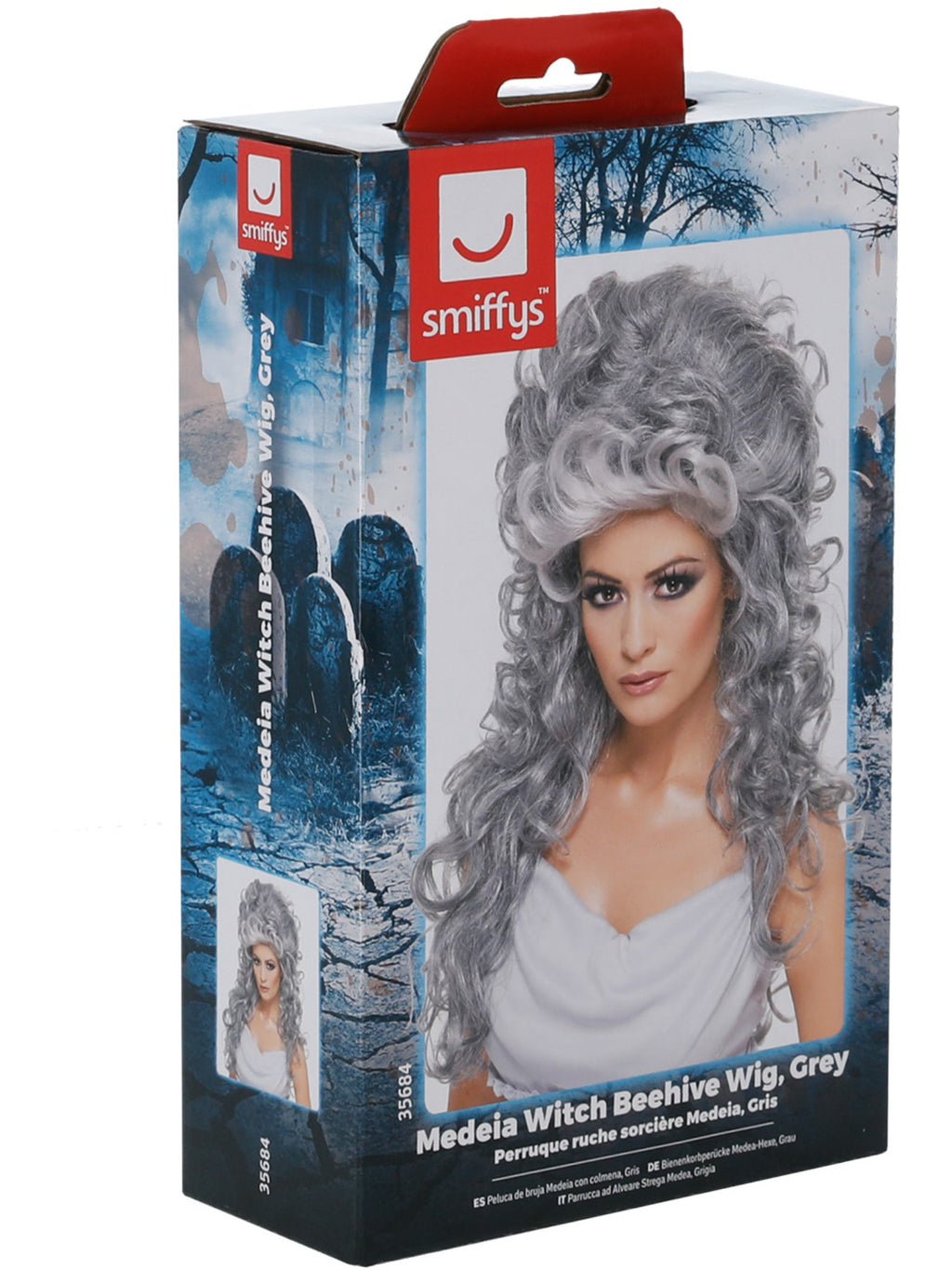 Medea Beehive Wig, Grey