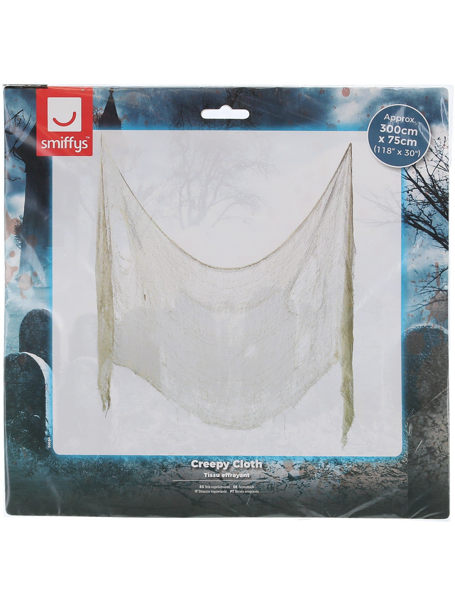 Smiffys Creepy Cloth, Cream - 36684