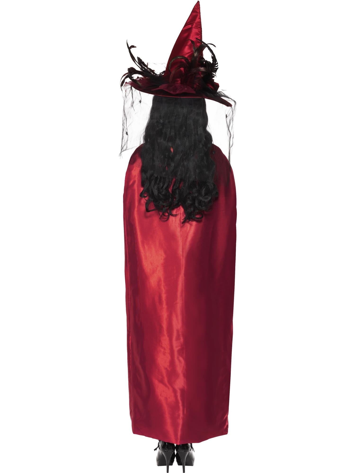 Deluxe Reversible Witches Cape Red & Black