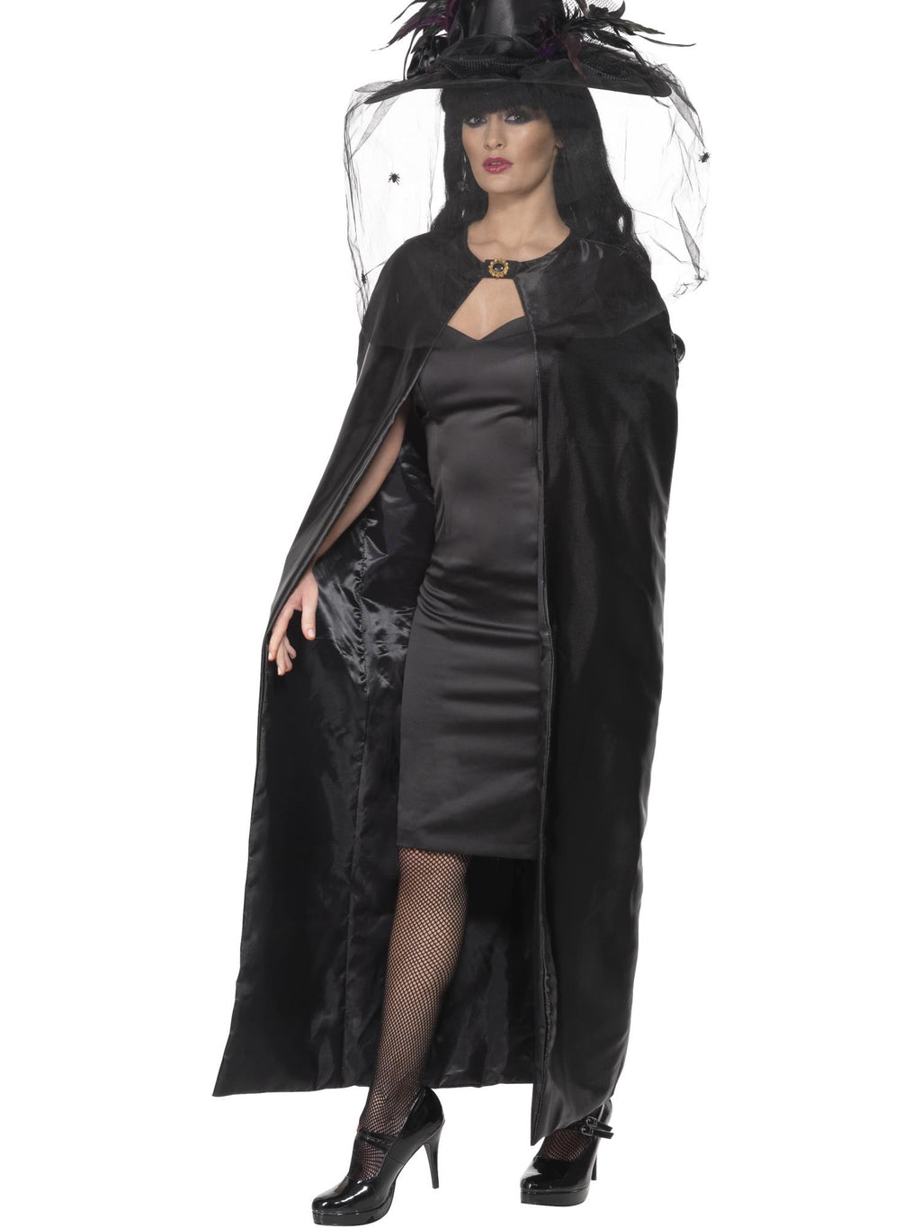 Deluxe Black Witch Cape