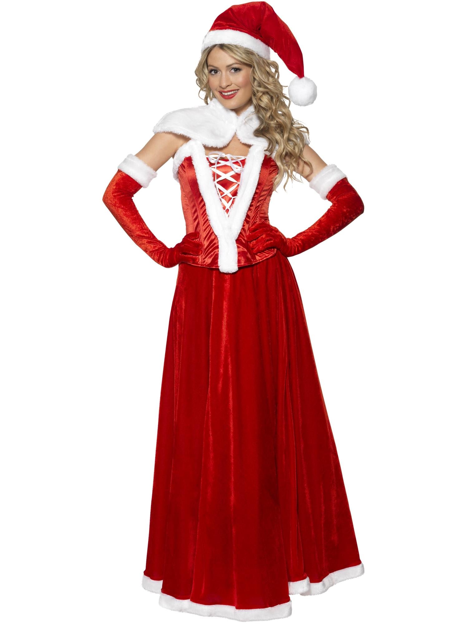 Mrs Santa Costume Long Dress