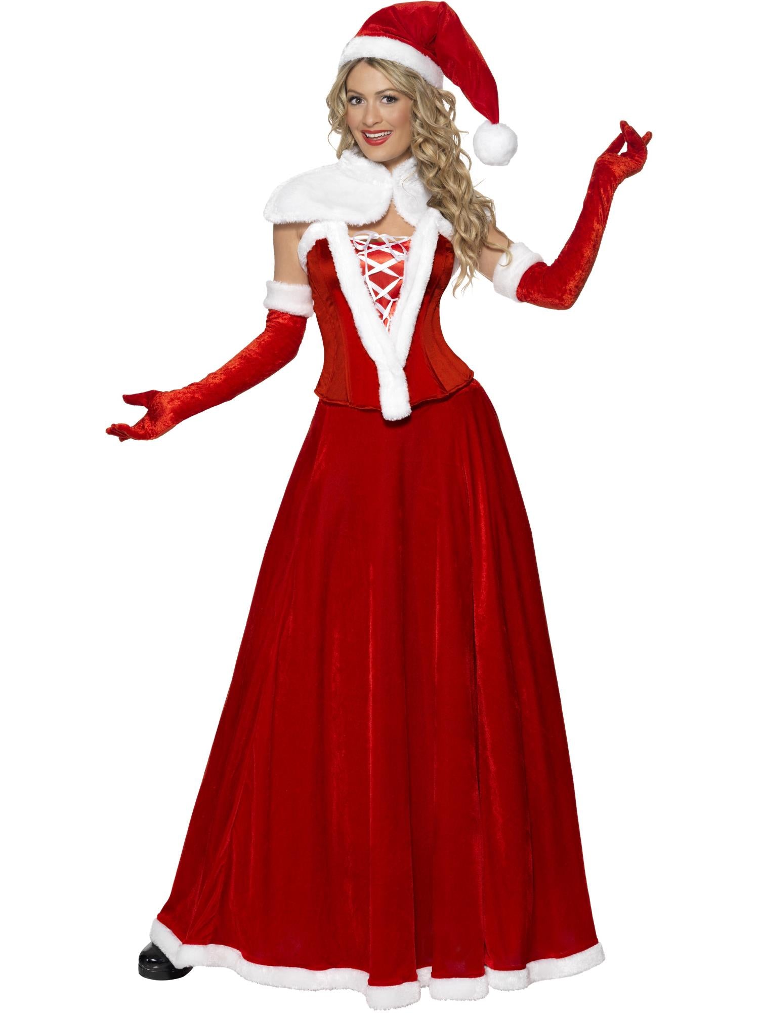 Mrs Santa Costume Long Dress