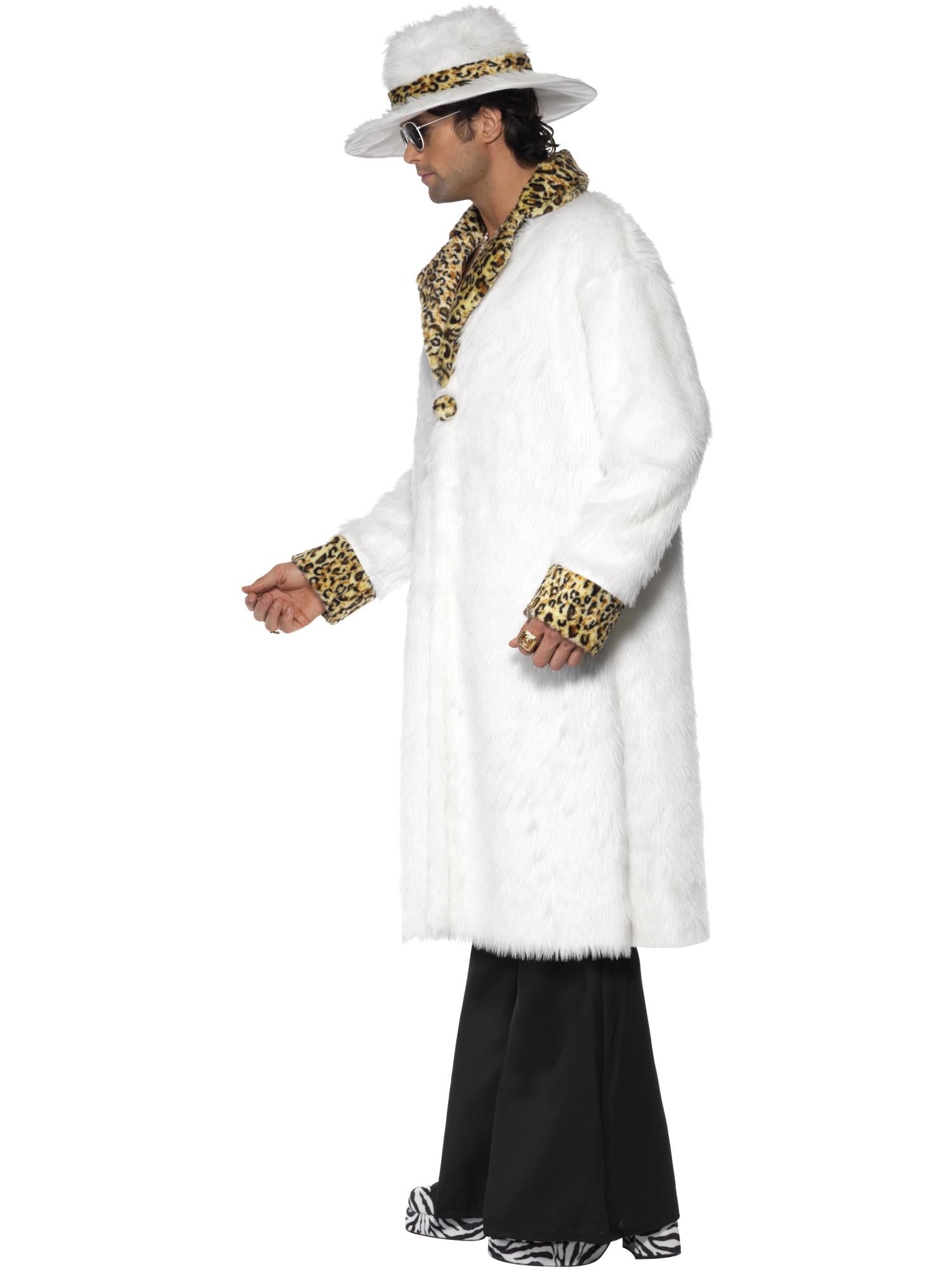 Smiffys Pimp Costume, White and Leopard Skin - 38135