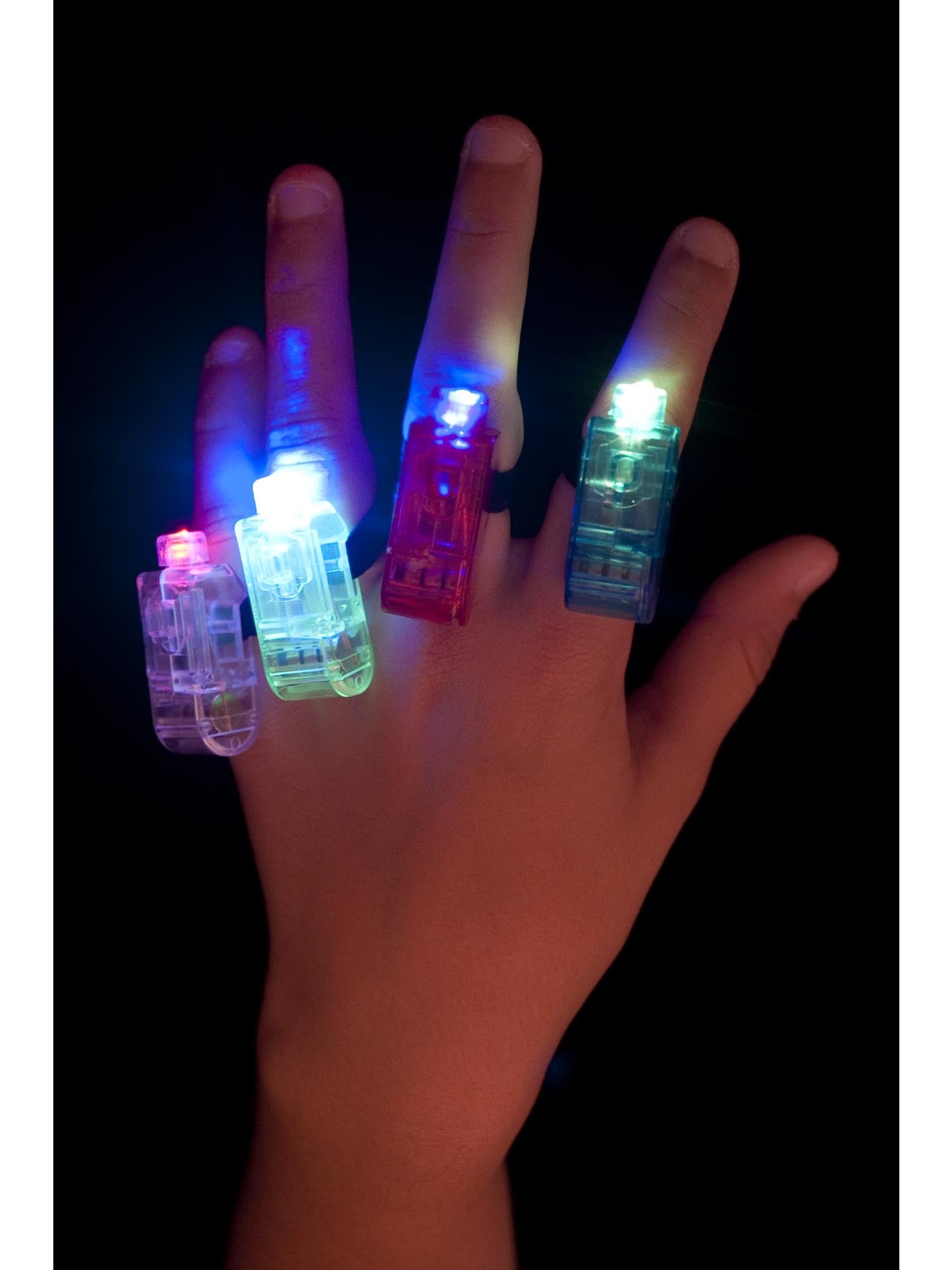 Smiffys Multi Colour, Multi Flashing Finger Lights - 38634