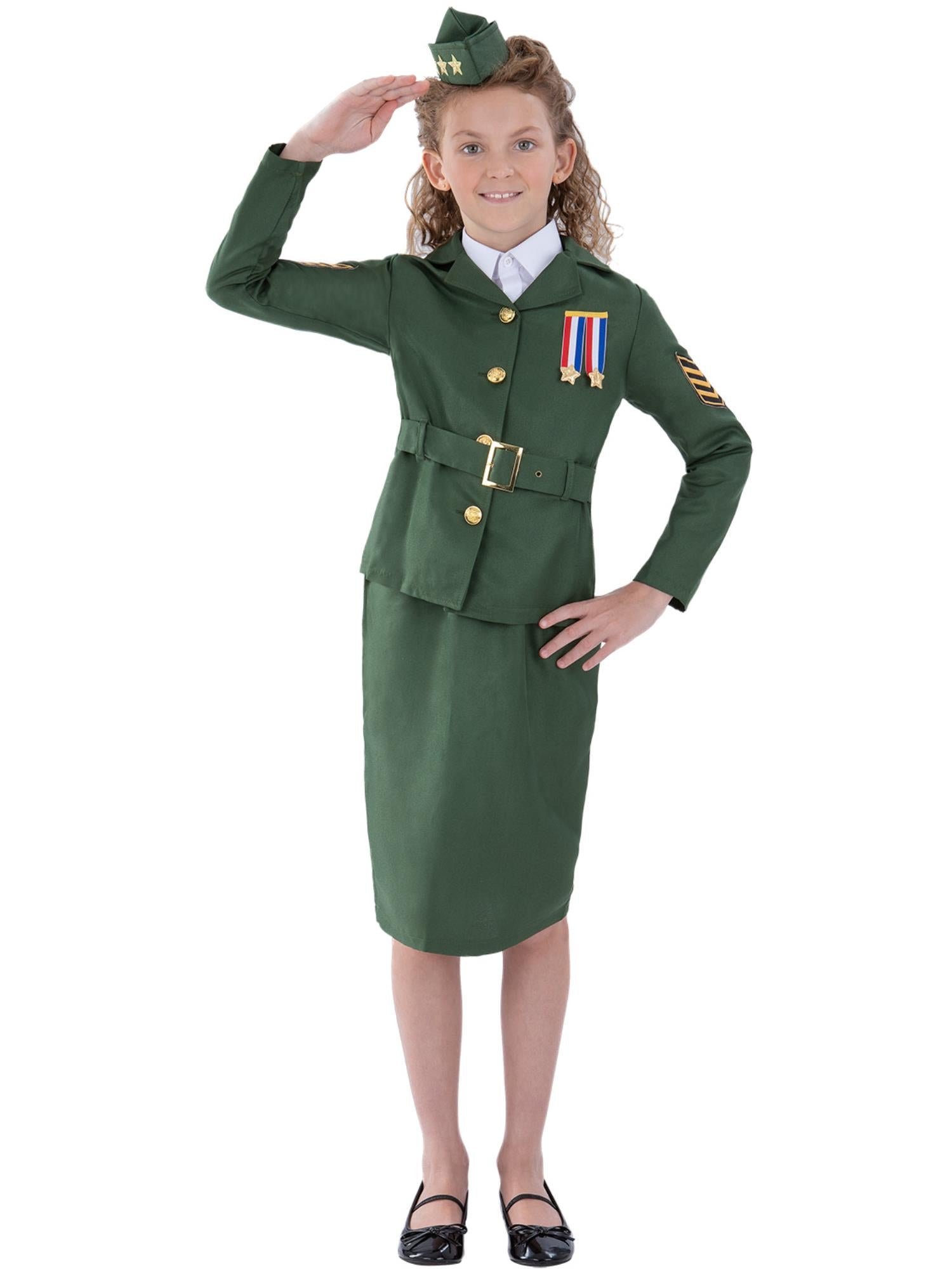 WW2 Army Girl Costume, Child