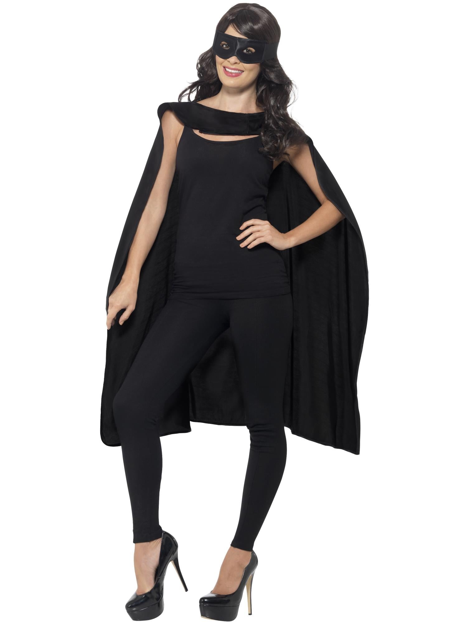 Black Cape with Eyemask