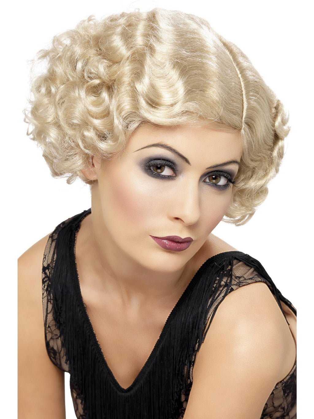 1920s Flirty Flapper Wig, Brown