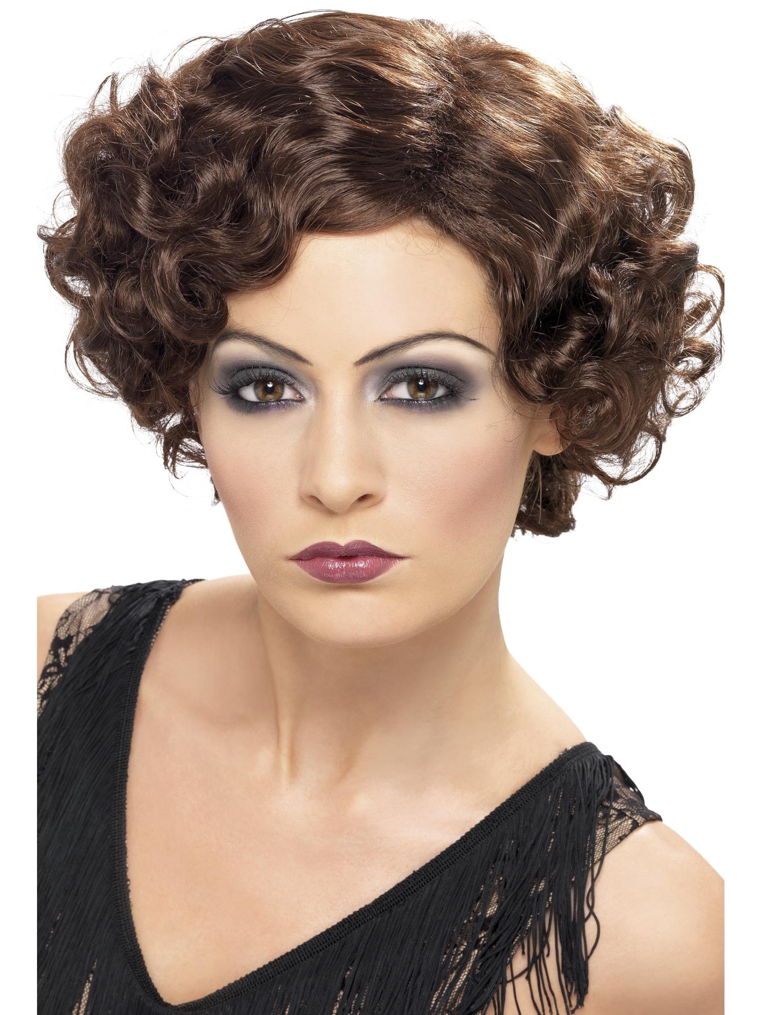 1920s Flirty Flapper Wig, Brown