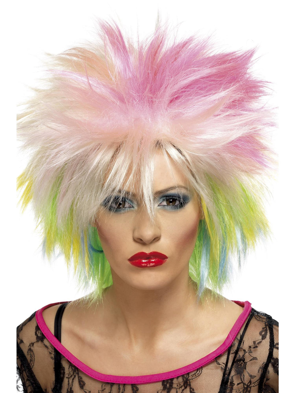 80s Attitude Wig, Multi-Coloured