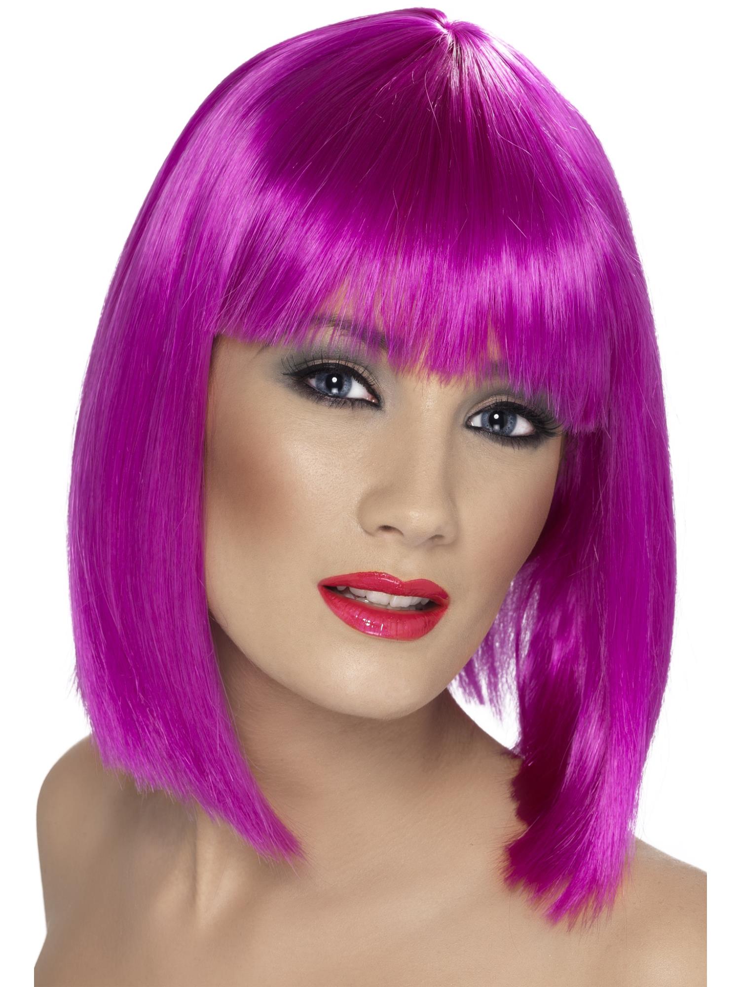 Smiffys Glam Wig, Neon Purple - 42141