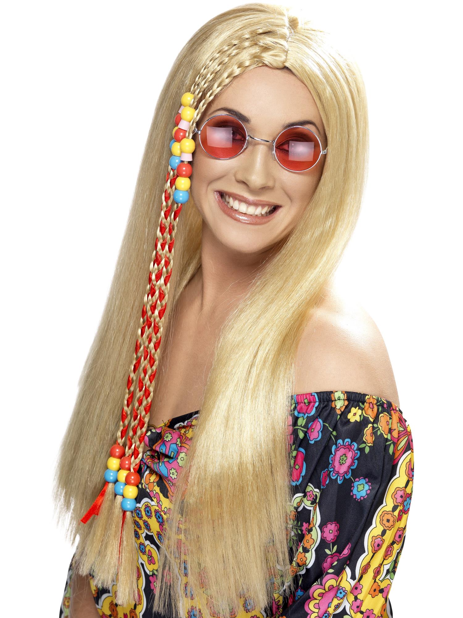Hippy Party Black Wig