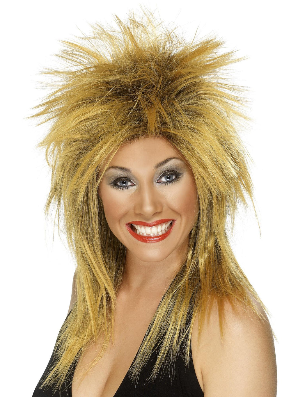 Rock Diva Wig, Red & Black