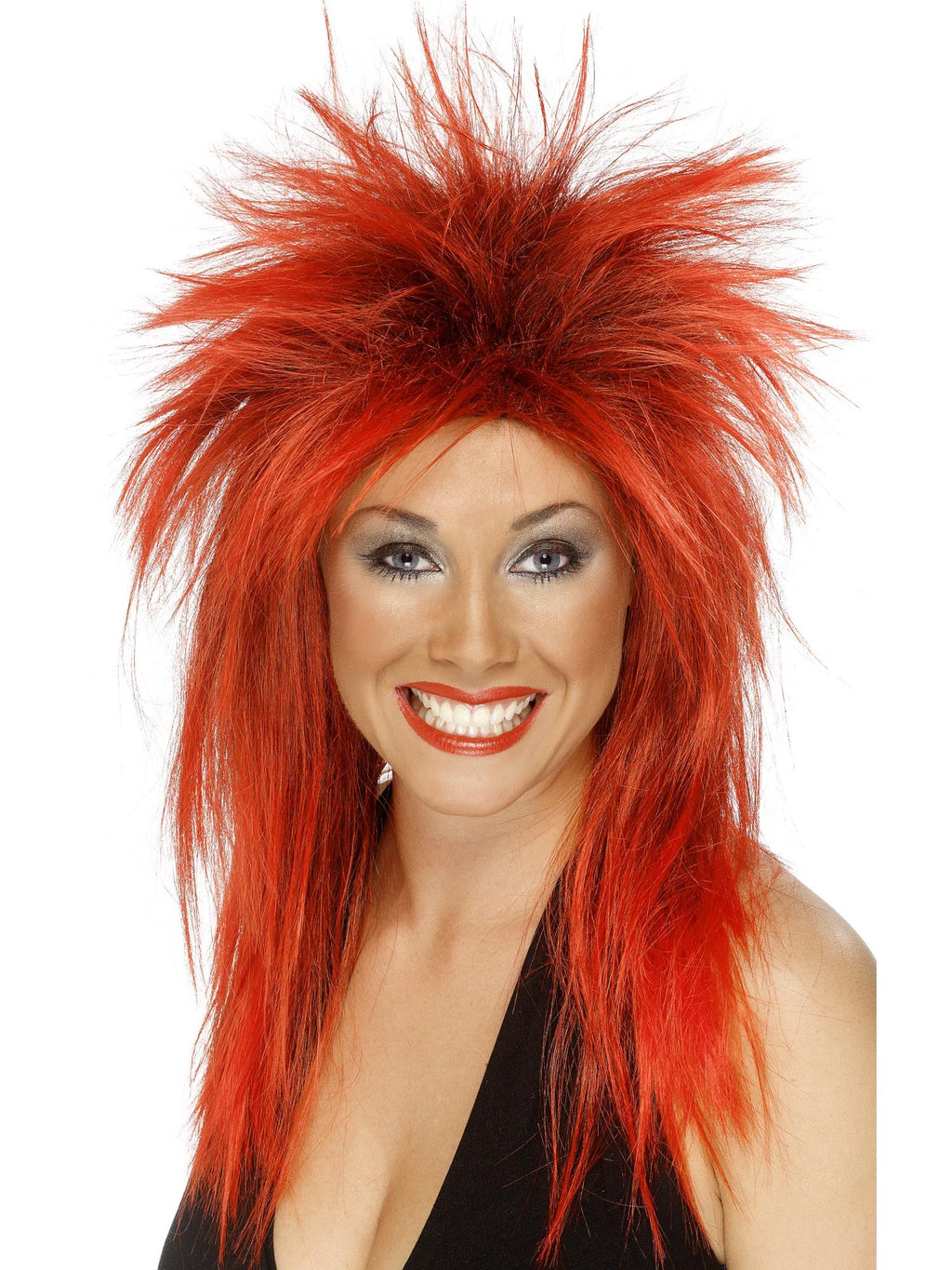 Rock Diva Wig, Black and Blonde