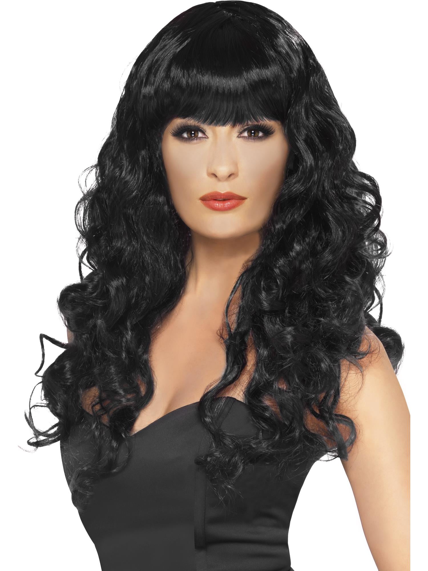Siren Long Curly Wig with Fringe