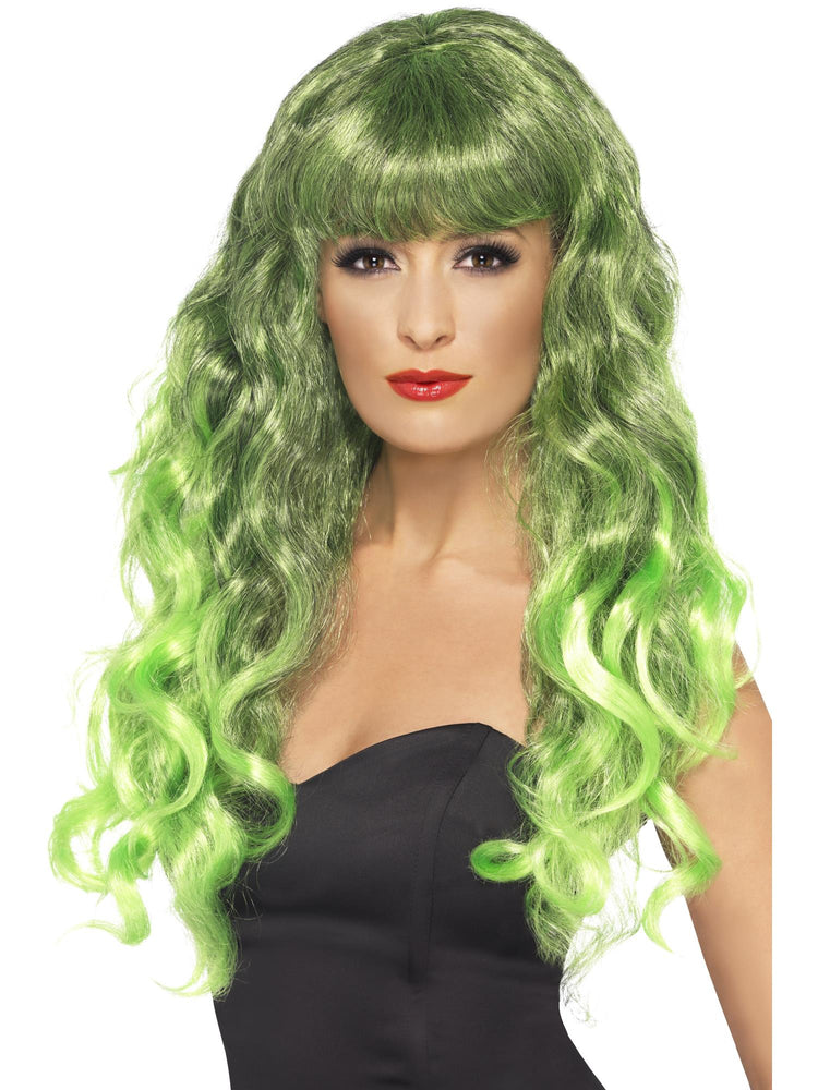 Siren Wig, Green & Black