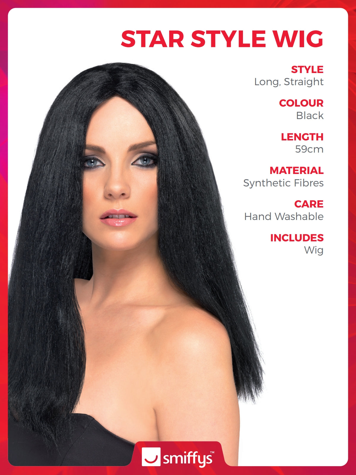 Star Style Wig, Black