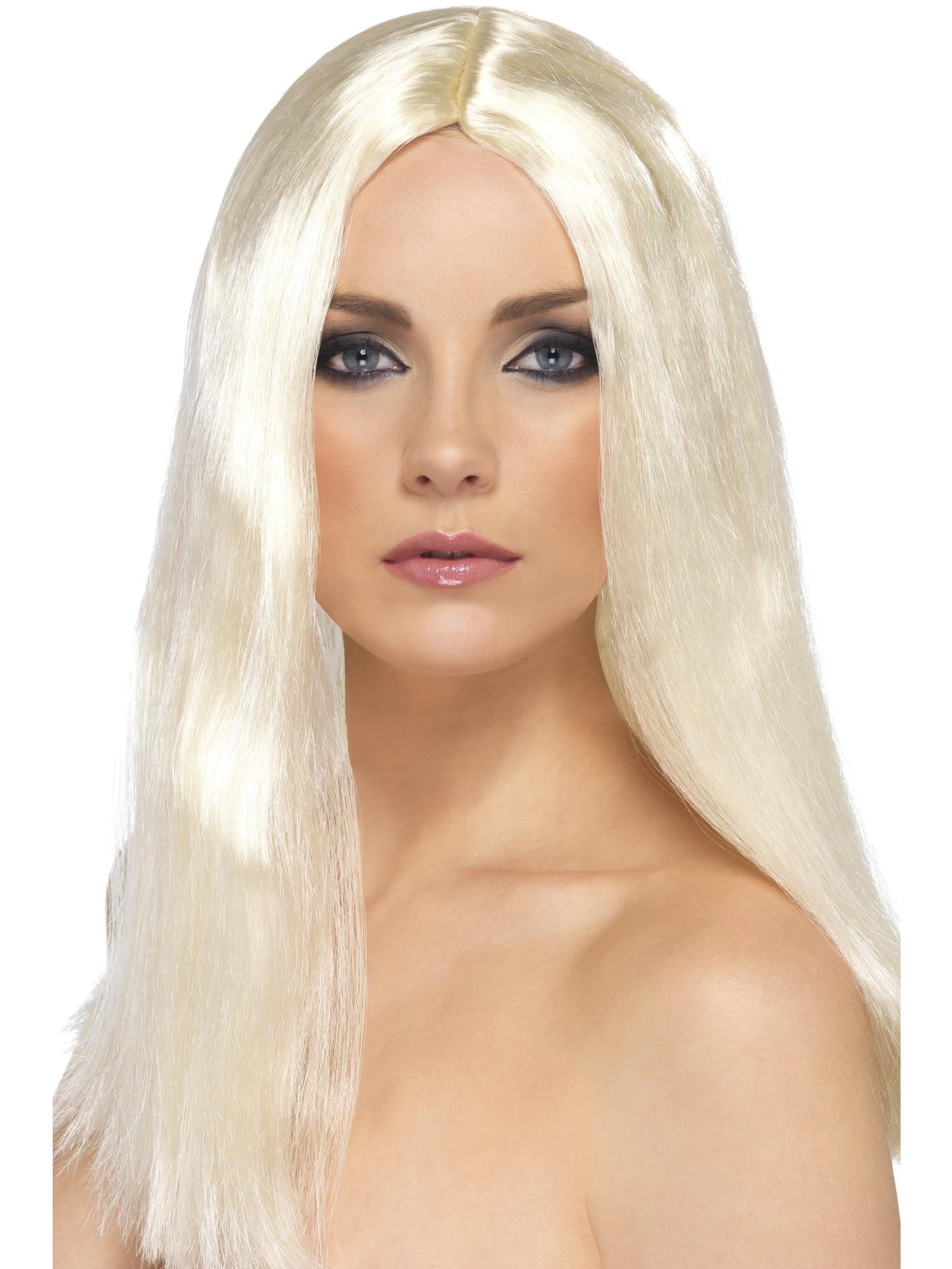 Smiffys Star Style Wig, Brown - 42284