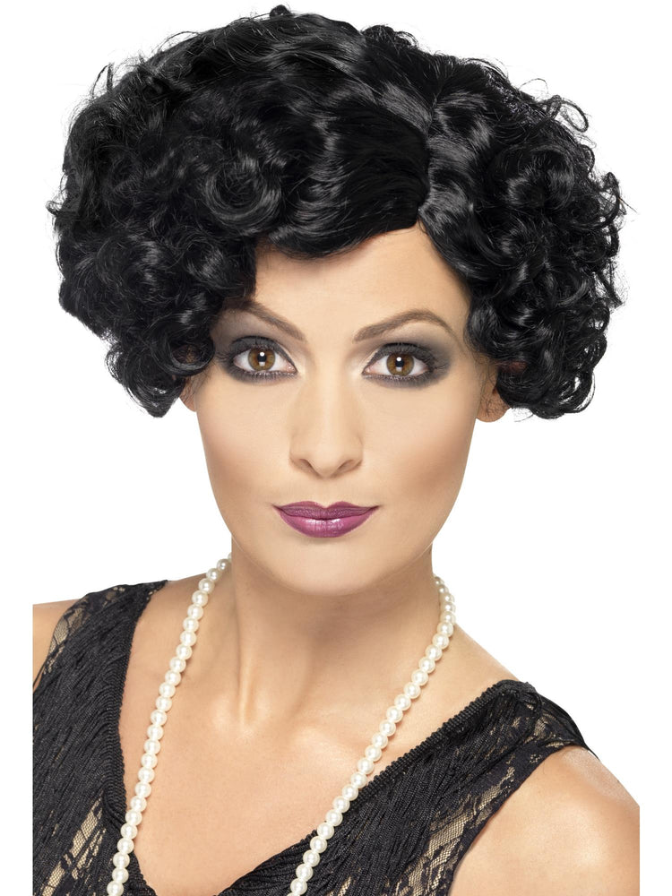 20s Flapper Wig, Black