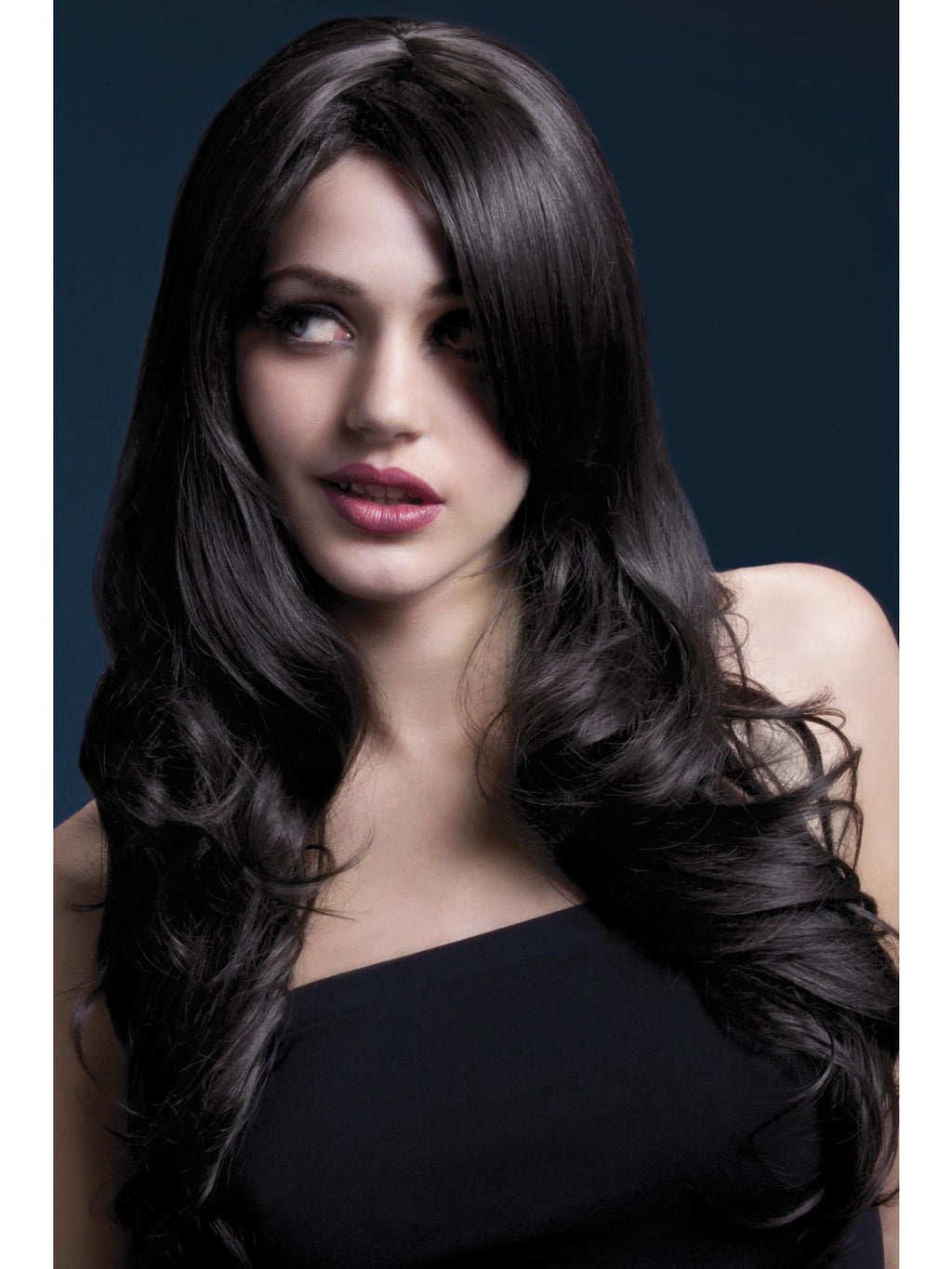 Smiffys Fever Nicole Wig, Silver Blonde, Soft Wave with Side Parting - 43534
