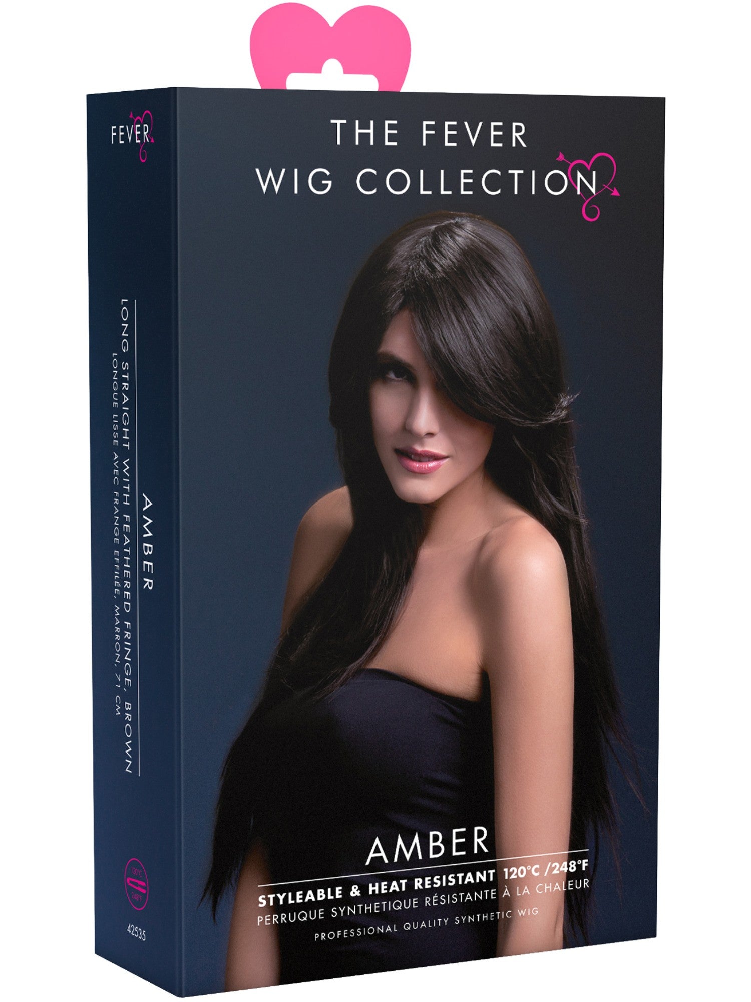 Smiffys Fever Amber Wig, Brown - 42535