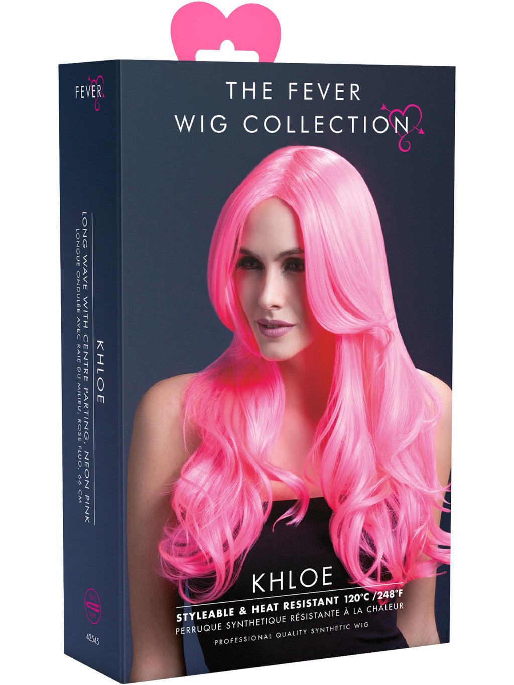 Fever Khloe Wig 26in Neon Pink