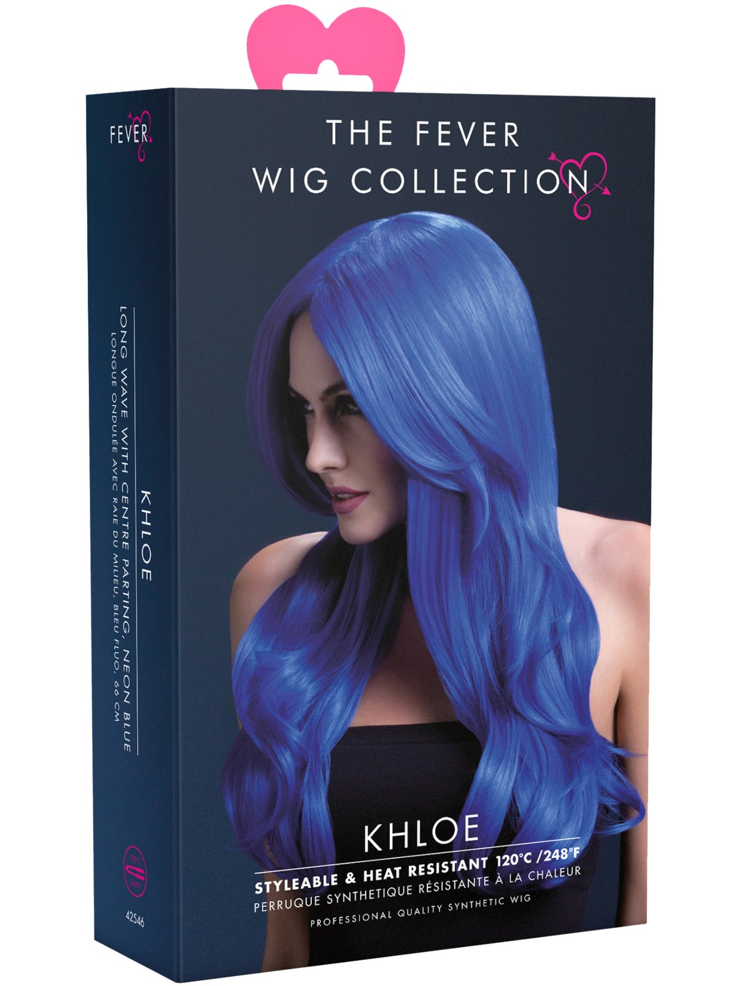 Smiffys Fever Khloe Wig, Neon Blue - 42546