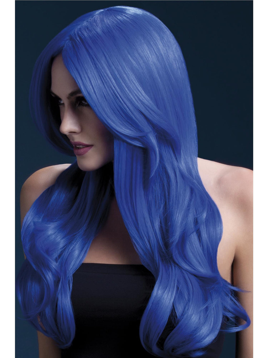 Smiffys Fever Khloe Wig, Neon Blue - 42546