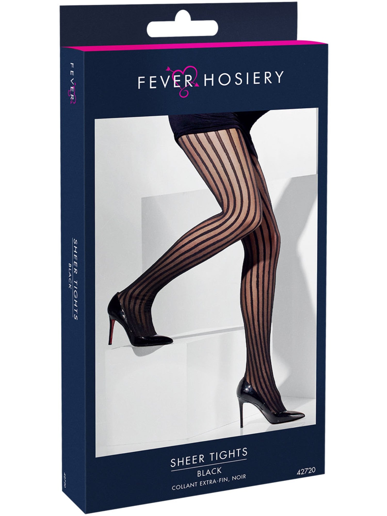 Sheer Tights, Black Stripes