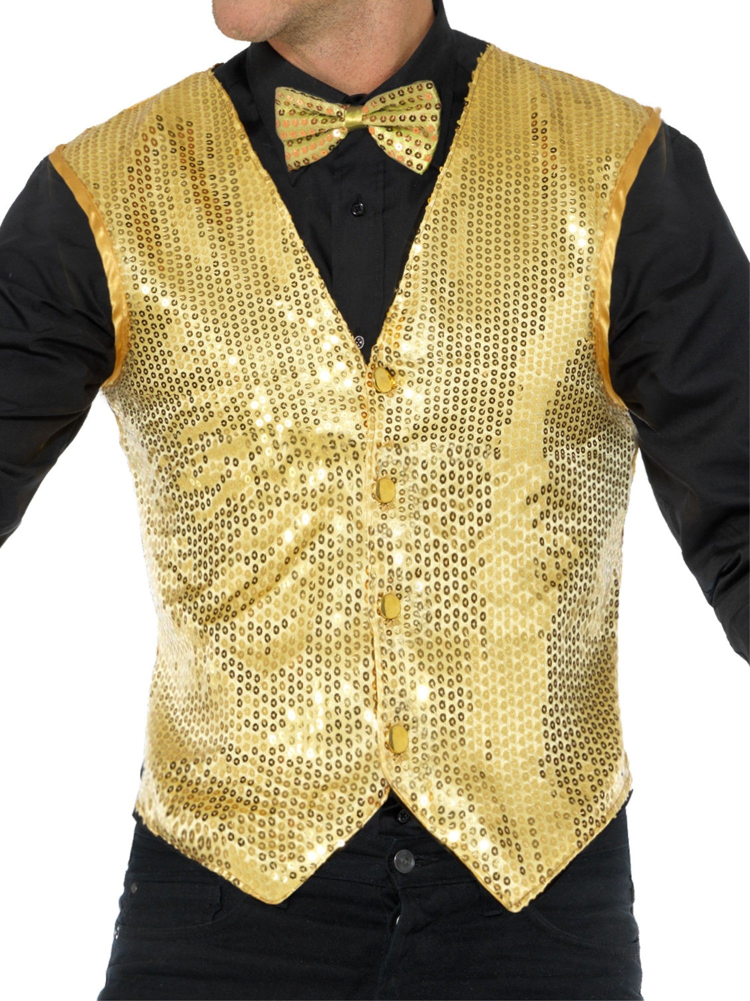 Sequin Waistcoat, Gold