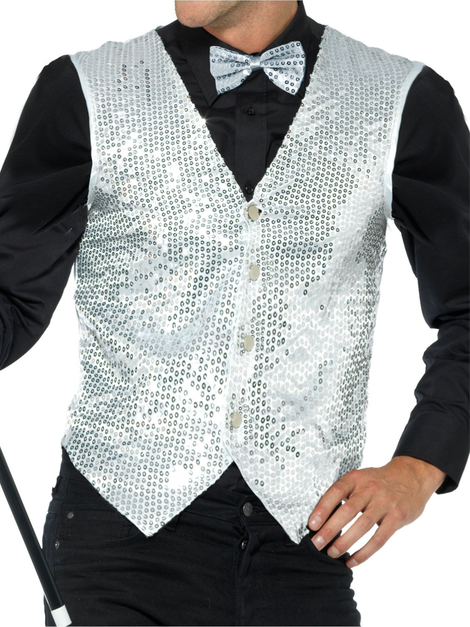 Sequin Waistcoat, Silver