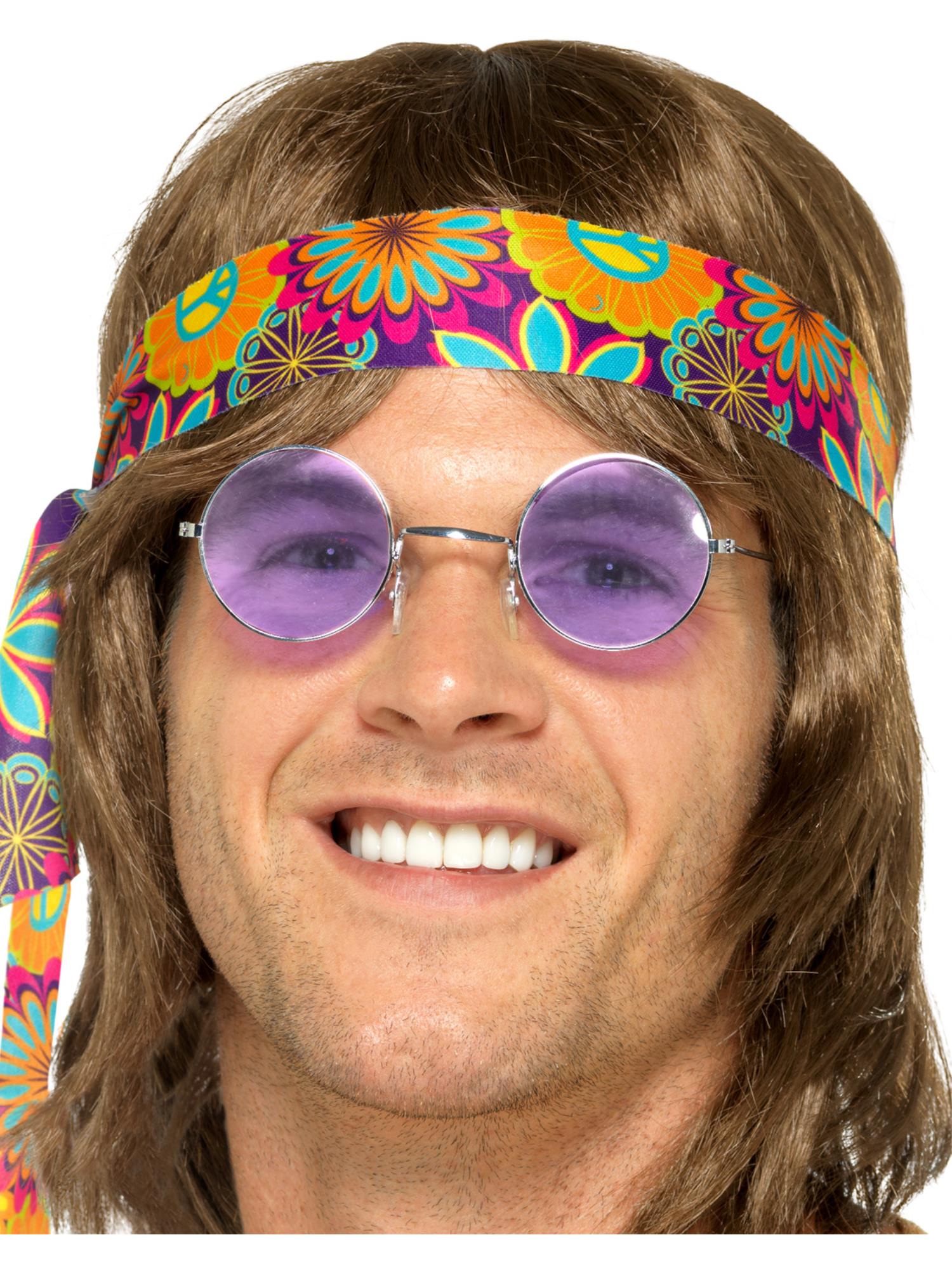 Smiffys Hippie Specs, Purple - 43059