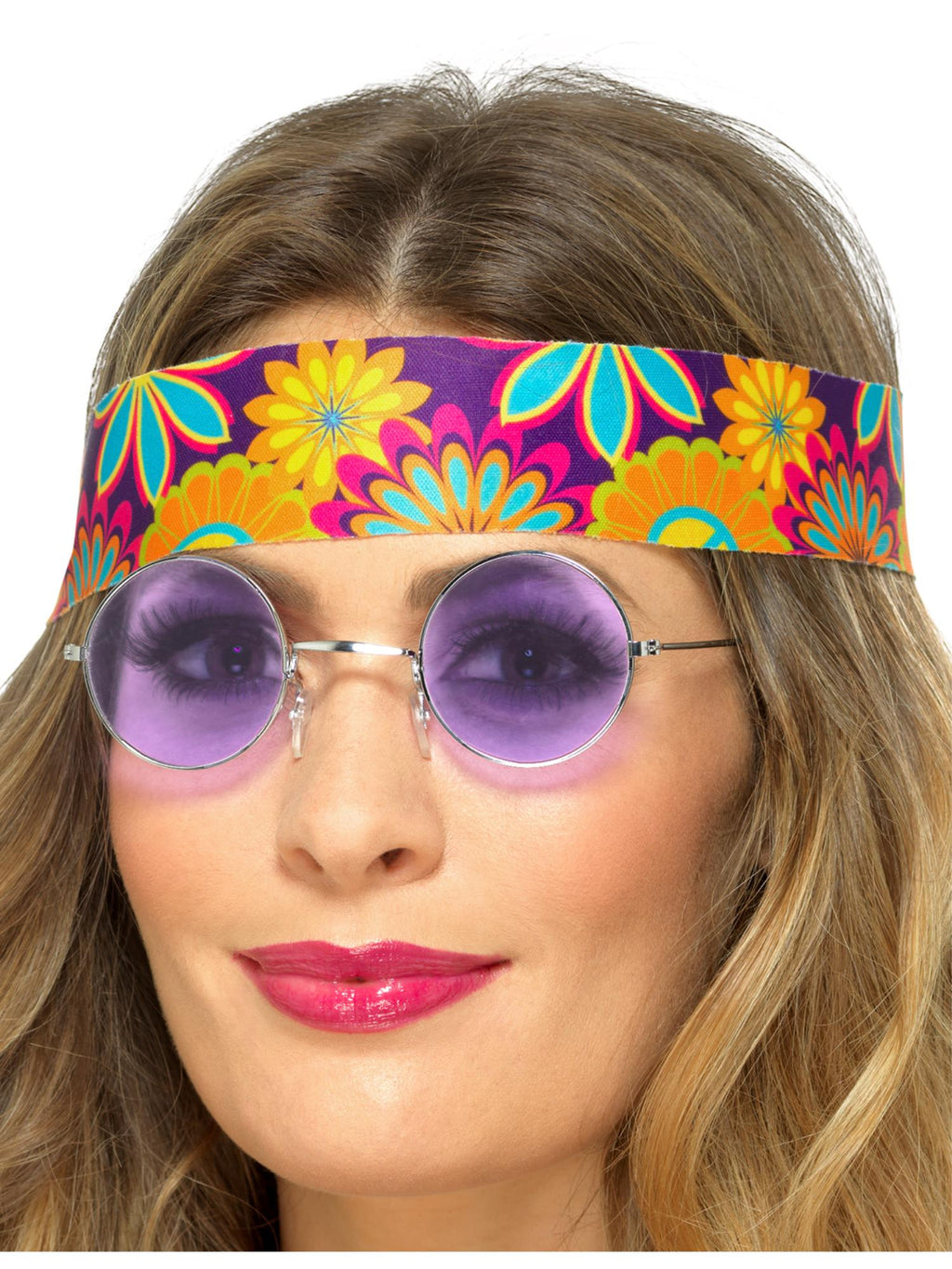Smiffys Hippie Specs, Purple - 43059
