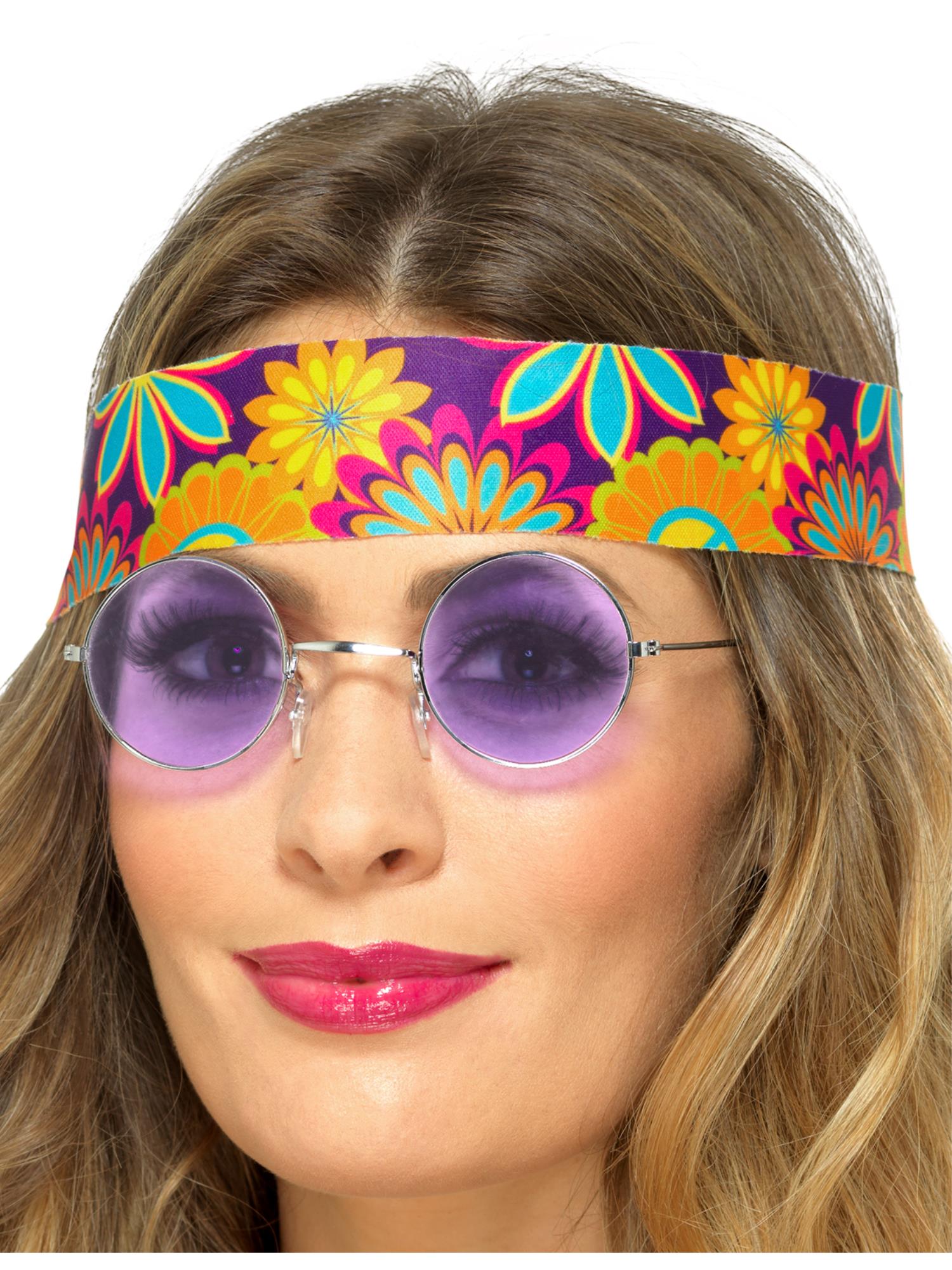 Smiffys Hippie Specs, Purple - 43059