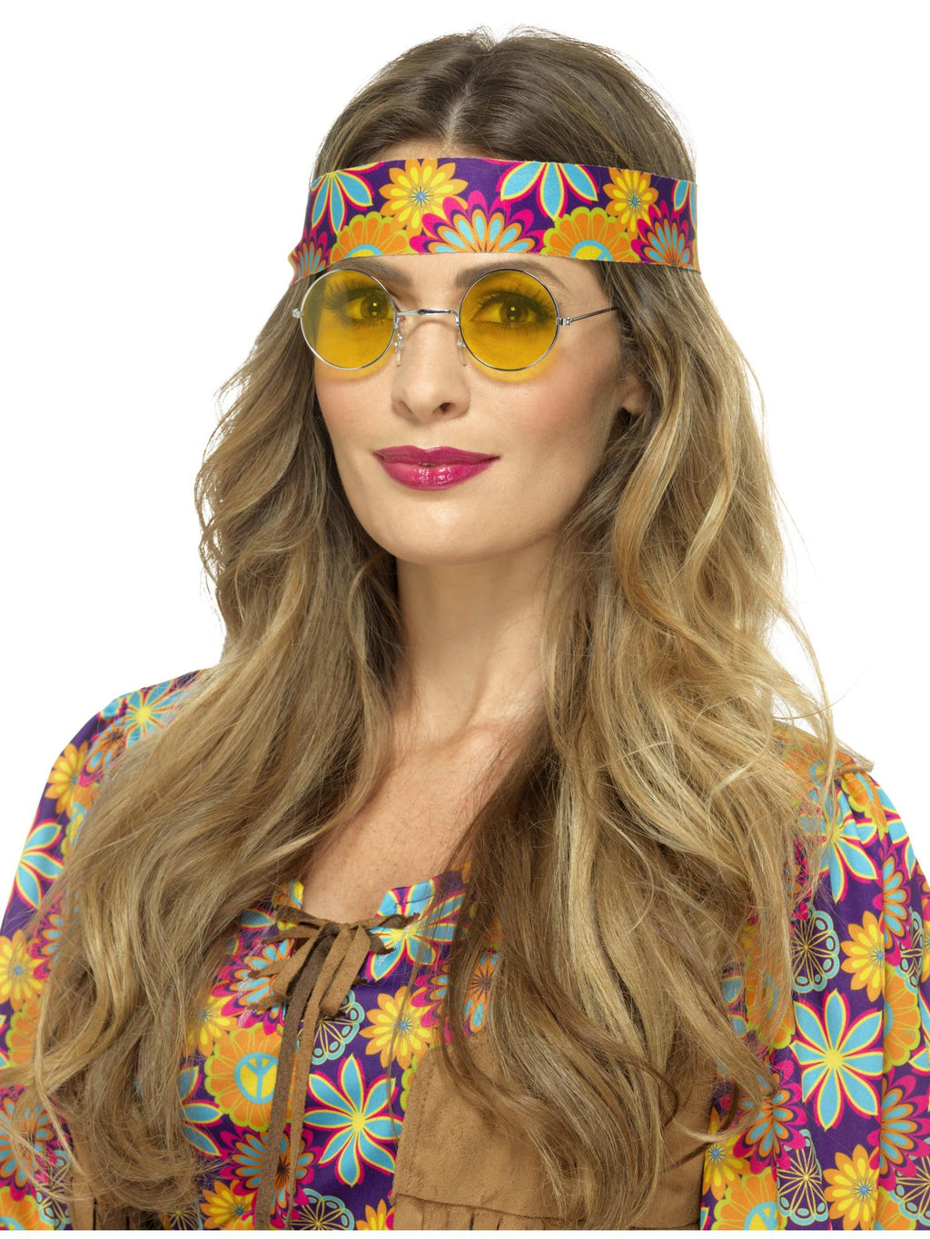 Smiffys Hippie Specs, Yellow - 43061