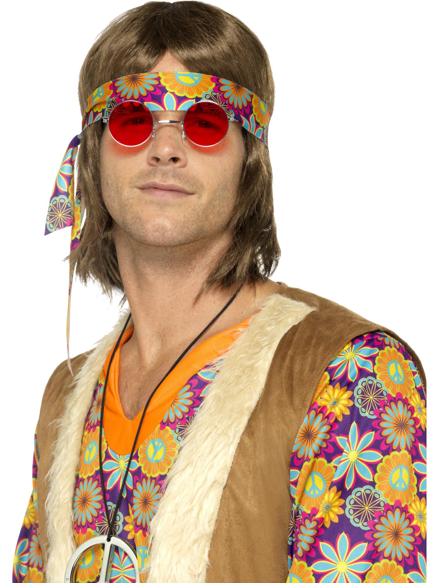 Smiffys Hippie Specs, Red - 43062