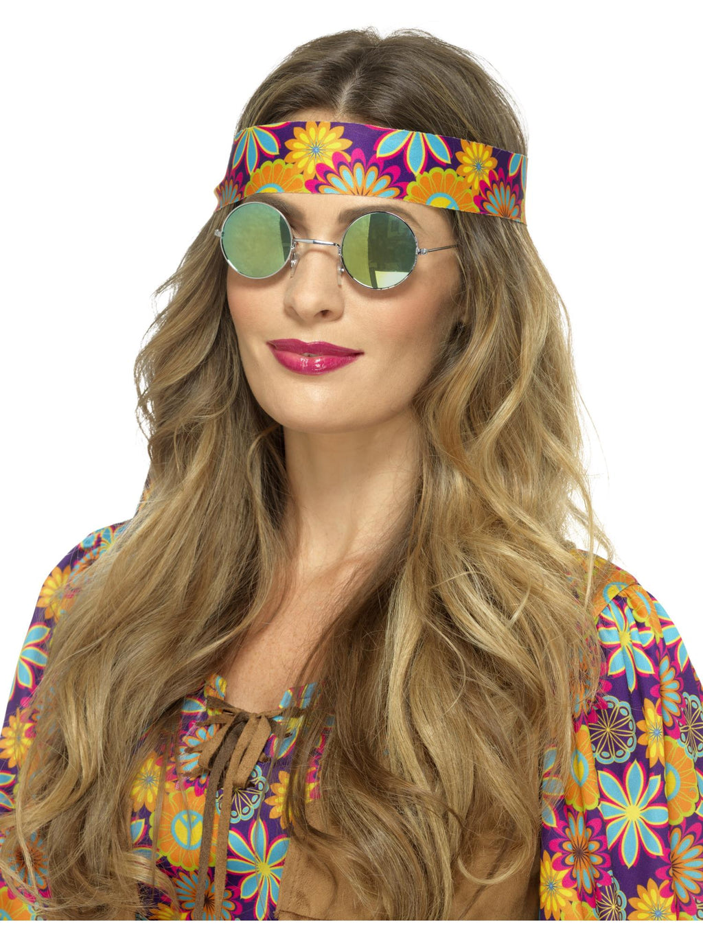 Smiffys Hippie Specs, Mirrored - 43064